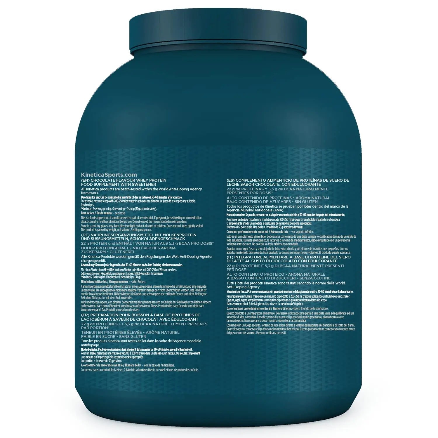 Kinetica Chocolate Whey Protein Powder | 2.27kg | 22g Protein per Serving | 76 Servings Kinetica Au supplements