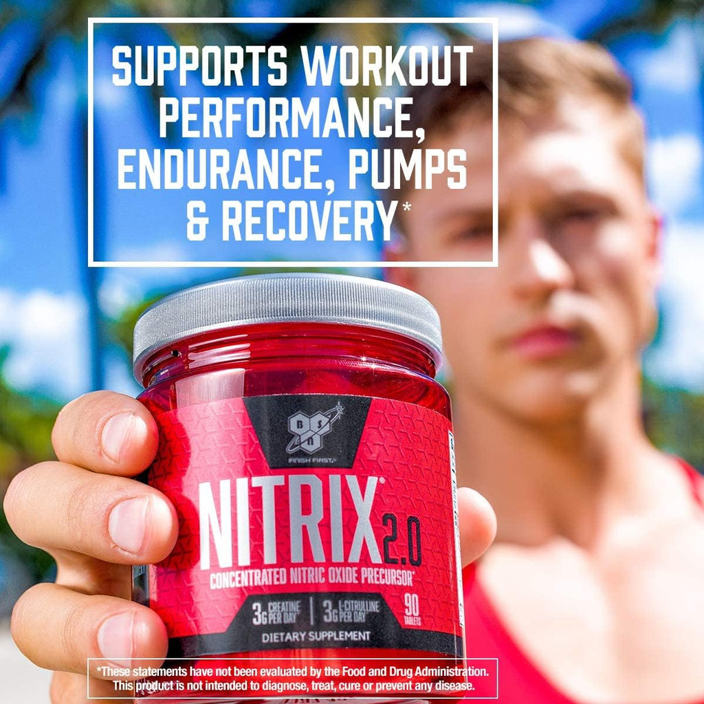 BSN NITRIX 2.0, Workout Supplement, Nitric Oxide Precursors, 3g Creatine, 3g L Citrulline, L-Citrulline, Supports Workout Performance, Pumps, Muscle Recovery