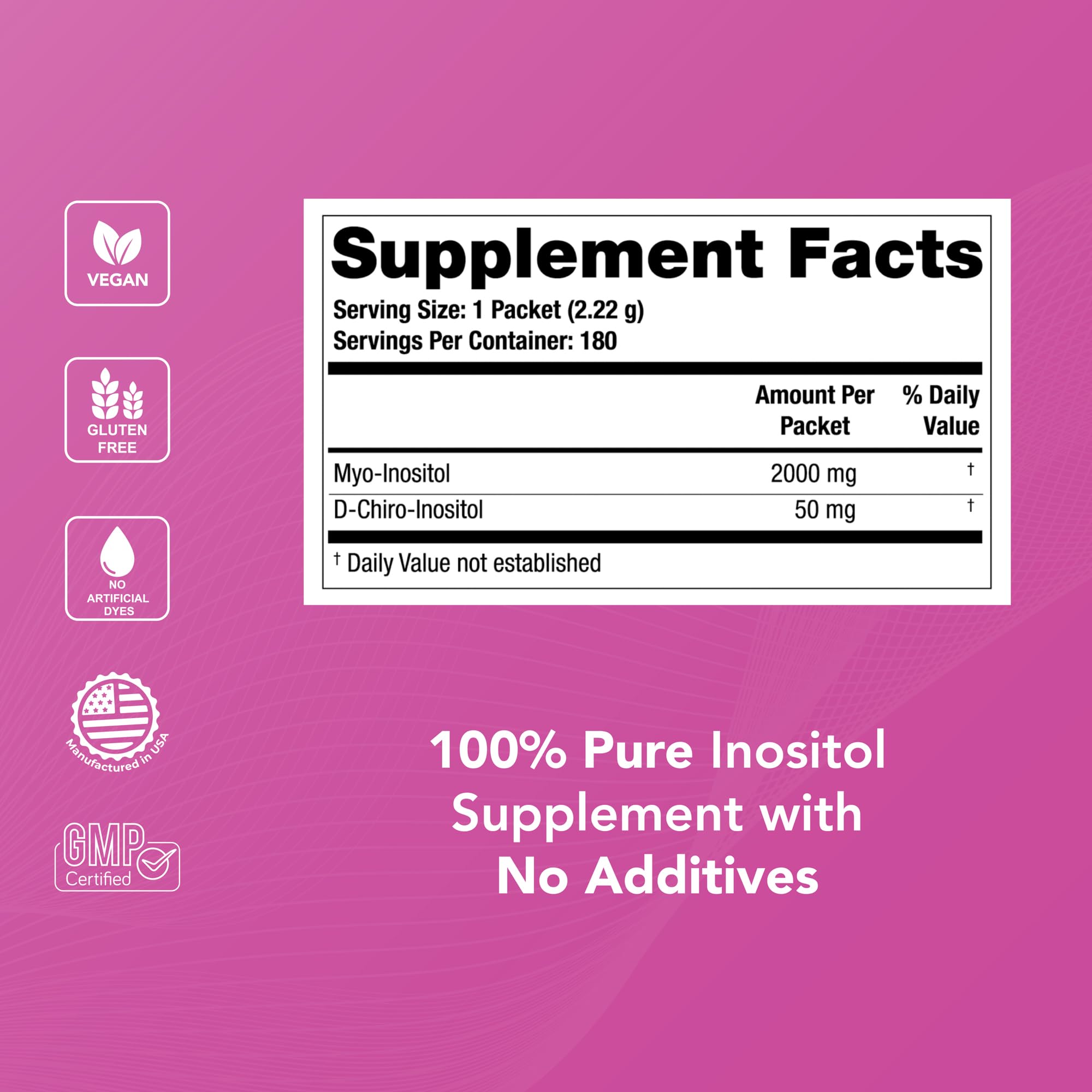 Theralogix Ovasitol Inositol Powder Packets - 90-Day Supply - Myo-Inositol & D-Chiro Inositol for Hormone Balance & Ovarian Function Support