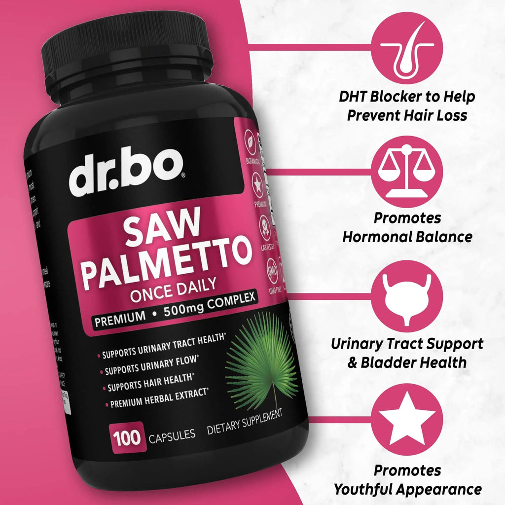 Saw Palmetto for Women Hair Loss - DHT Blocker for Women Hair Growth Plus Bladder DR. BO Au supplements