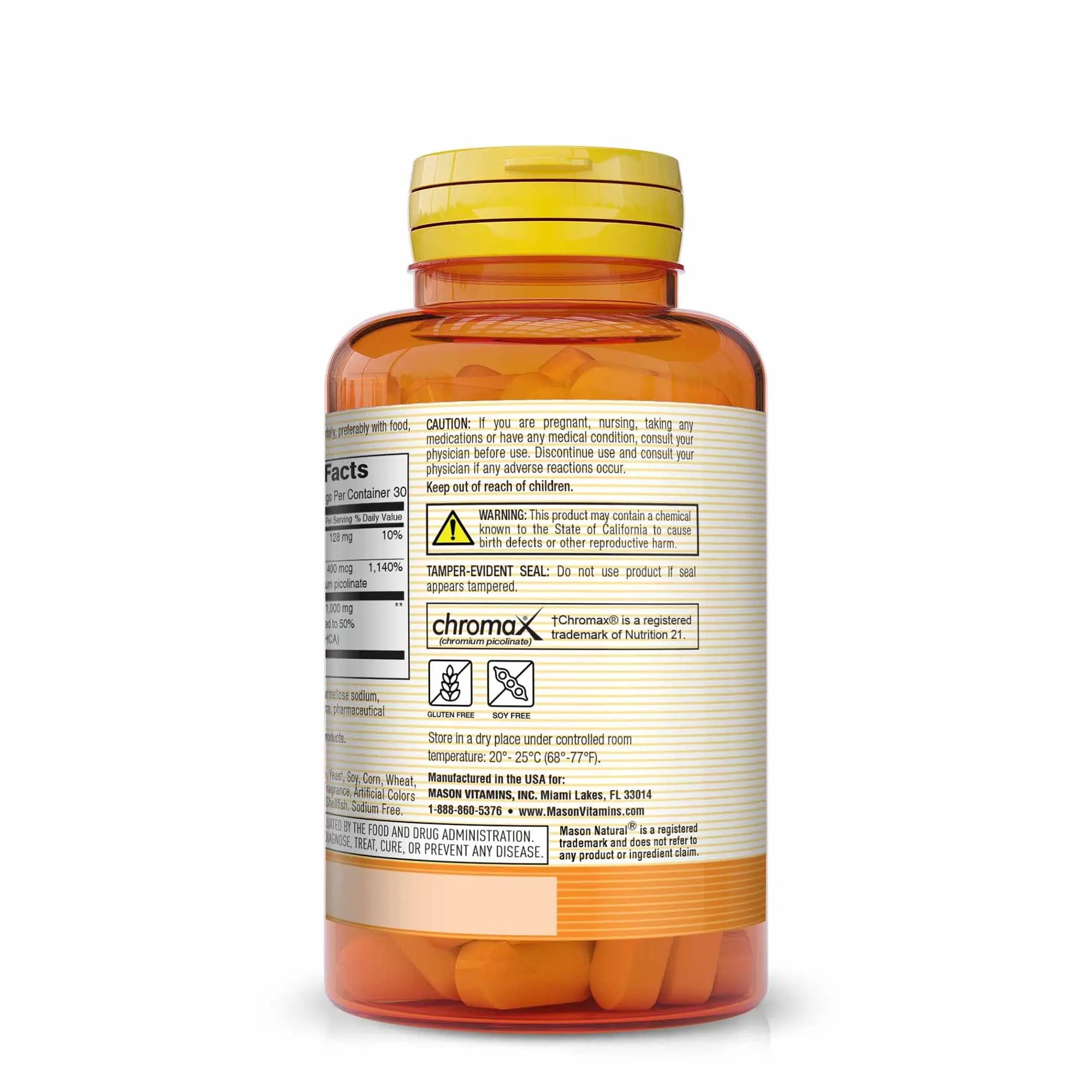 MASON NATURAL Garcinia Cambogia 500 mg HCA with Calcium and Chromium MASON NATURAL Au supplements