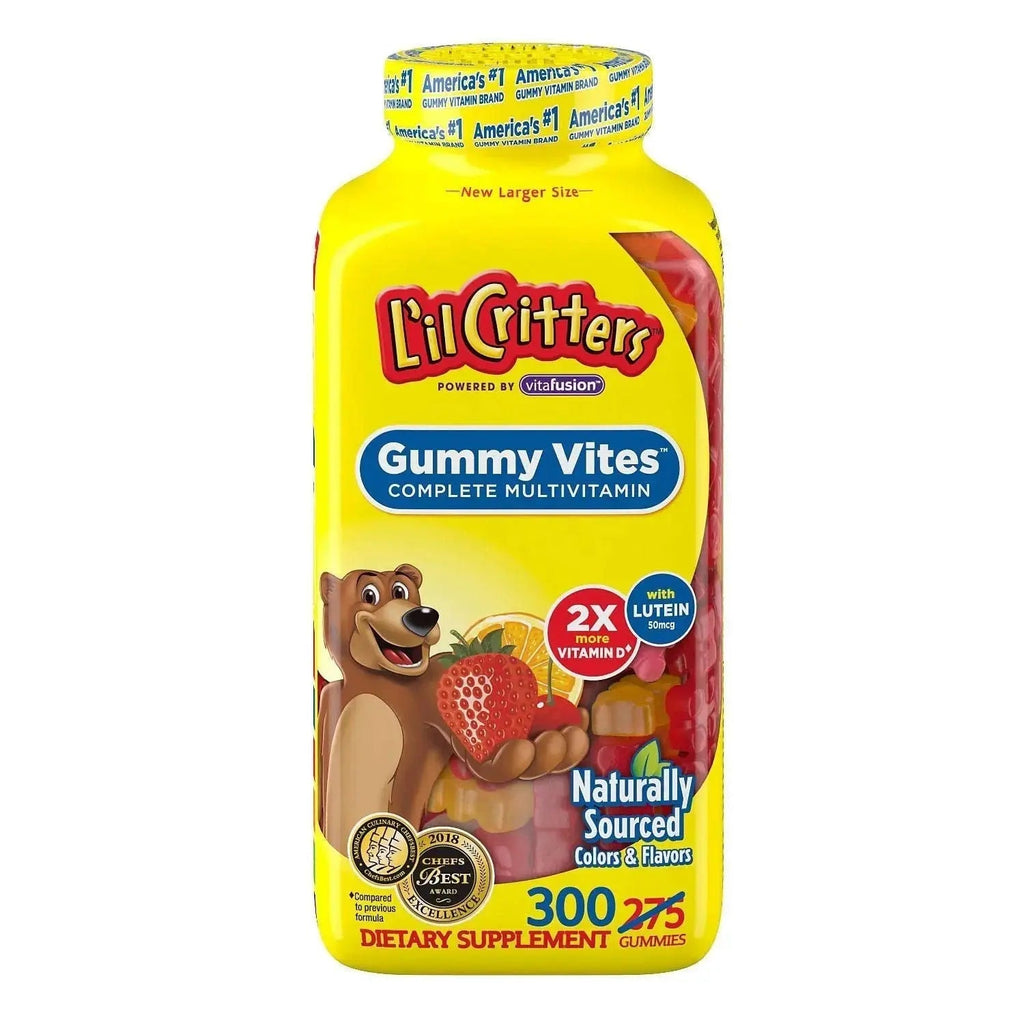 Gummy Vites Children's Chewable Gummy Bear Multivitamin Dietary Supplement, 300 Count L'il Critters Gummy Vites Au supplements
