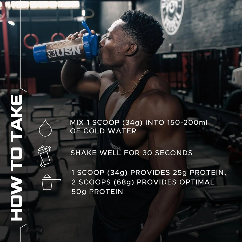 USN Blue Lab Whey Protein Powder: Banana - Whey Protein 908g - Post-Workout USN Au supplements