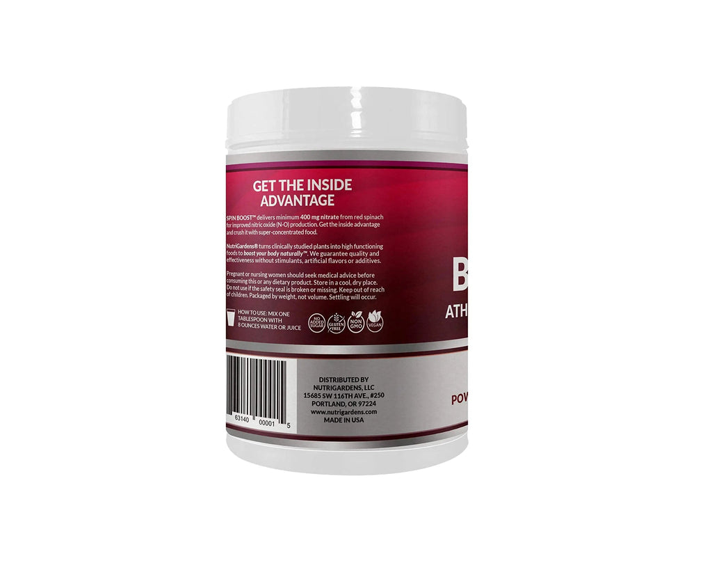 Nutrigardens Spin Boost Nitric Oxide Red Spinach Nitrate Pre-Workout Powder Concentrated Nutrigardens Au supplements