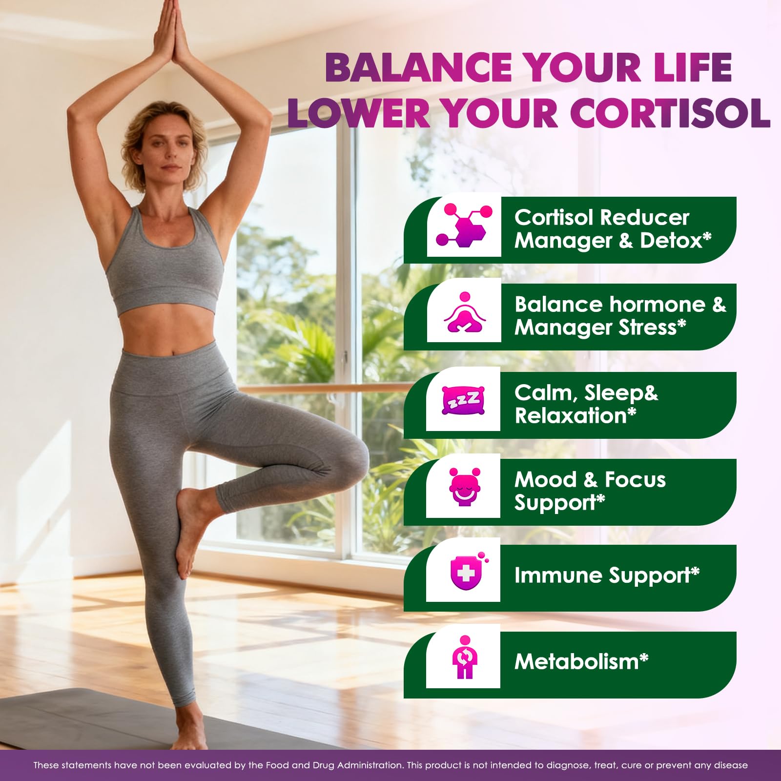 JUYIHEAL Cortisol Supplements, 10 in 1 Cortisol Detox Manager Reducer Hormone Balance Liquid Drops with Ashwagandha, Magnesium, L-theanine JUYIHEAL Au supplements