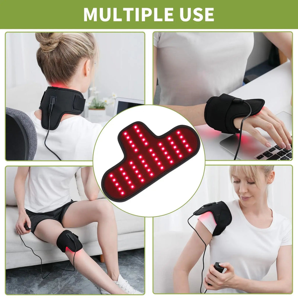 Rechargeable Red Light Therapy Neck Shoulder, Infrared Light Therapy for Body Pain Relief, Portable Red Light EnjoYield Au supplements