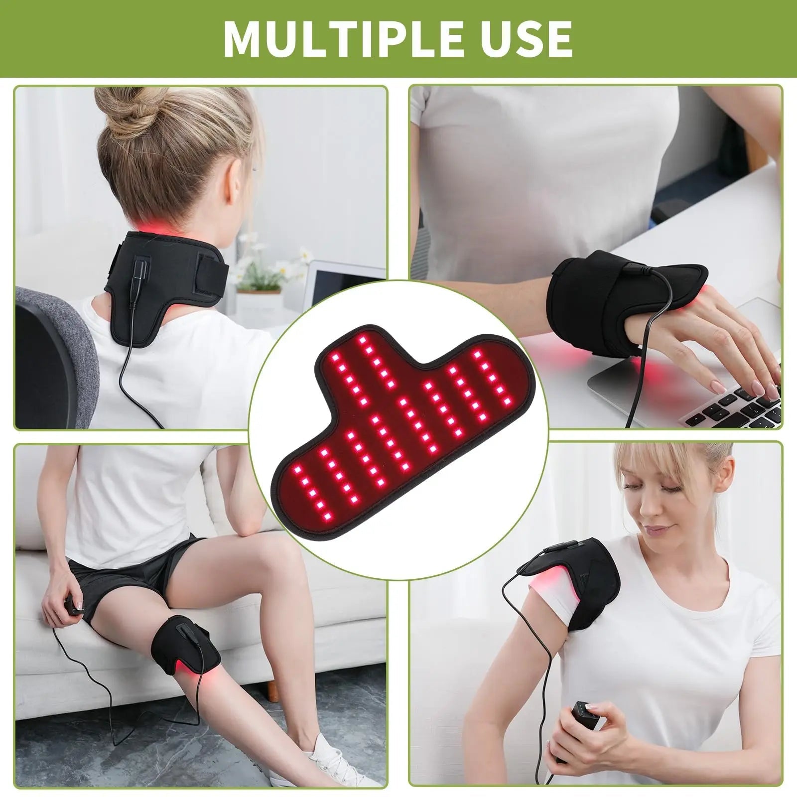 Rechargeable Red Light Therapy Neck Shoulder, Infrared Light Therapy for Body Pain Relief, Portable Red Light EnjoYield Au supplements