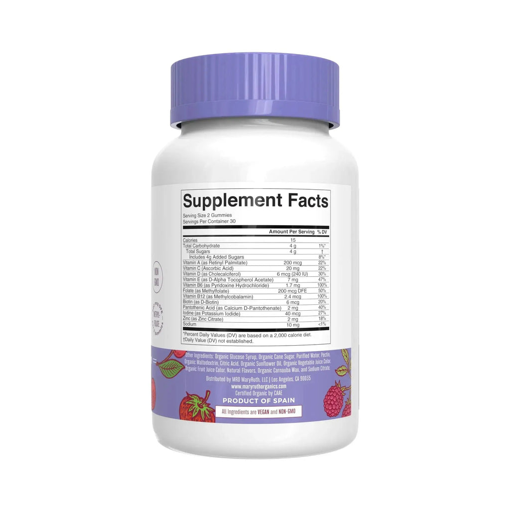 MaryRuth Organics Gummies for Kids–Multivitamin (Mixed Berry & Cherry), & Probiotic (Strawberry) | USDA Organic, No Gelatin! | MARYRUTH'S Au supplements