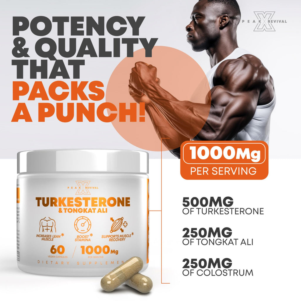 Peak Revival-X Turkesterone & Tongkat Ali 1000mg Supplement - 500mg Peak Revival-X Au supplements