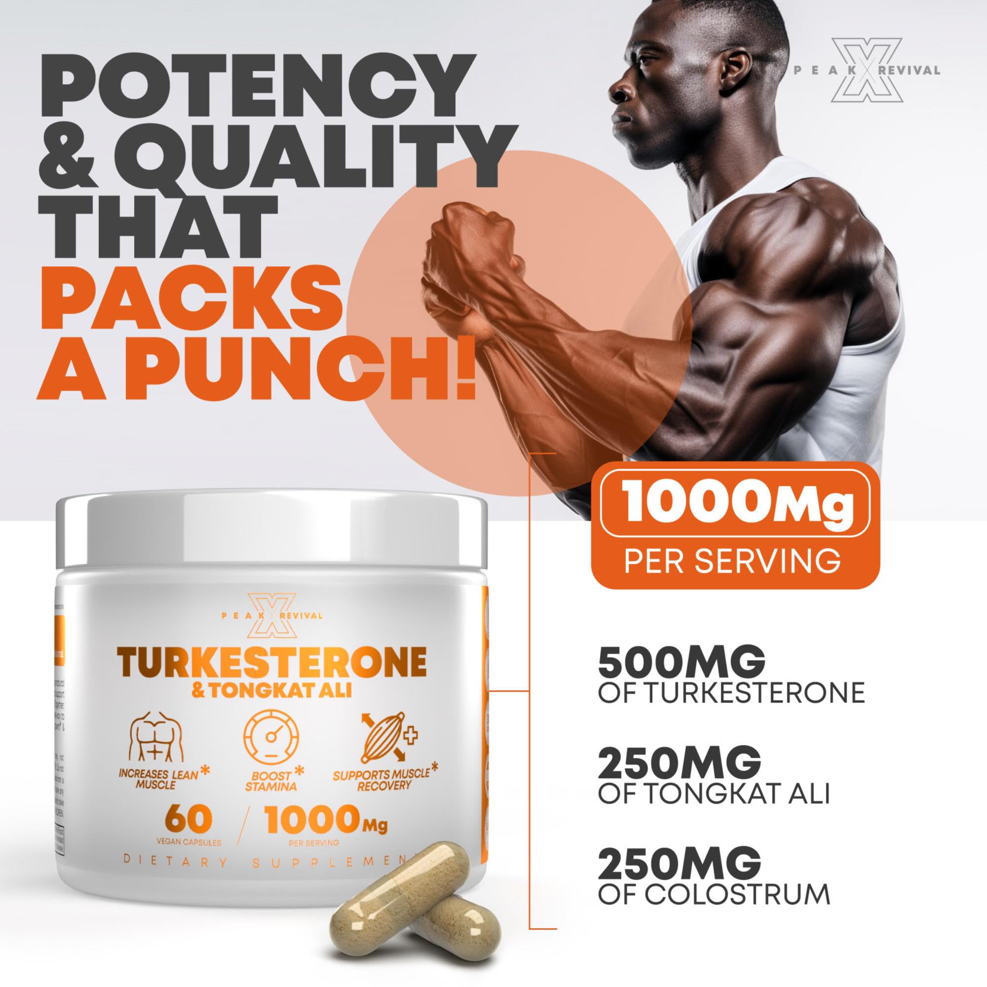 Peak Revival-X Turkesterone & Tongkat Ali 1000mg Supplement - 500mg Peak Revival-X Au supplements