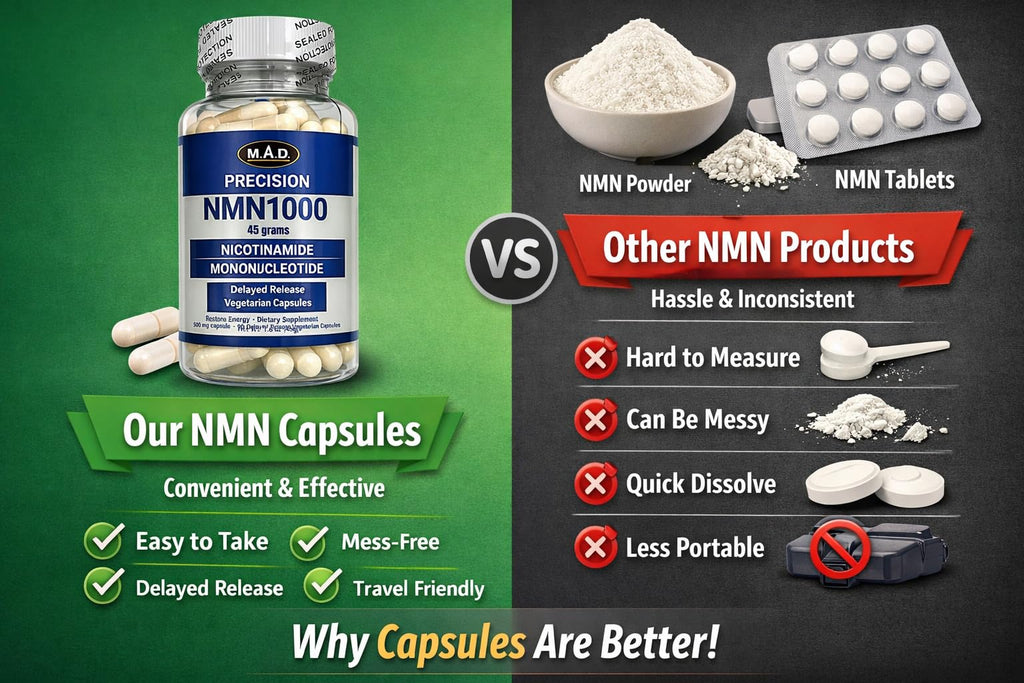 Precision NMN1000-1000 mg per Serving, 90 Capsules, 45 Grams Total Delayed Release Vegetarian Capsule, Nicotinamide Mononucleotide Generic Au supplements