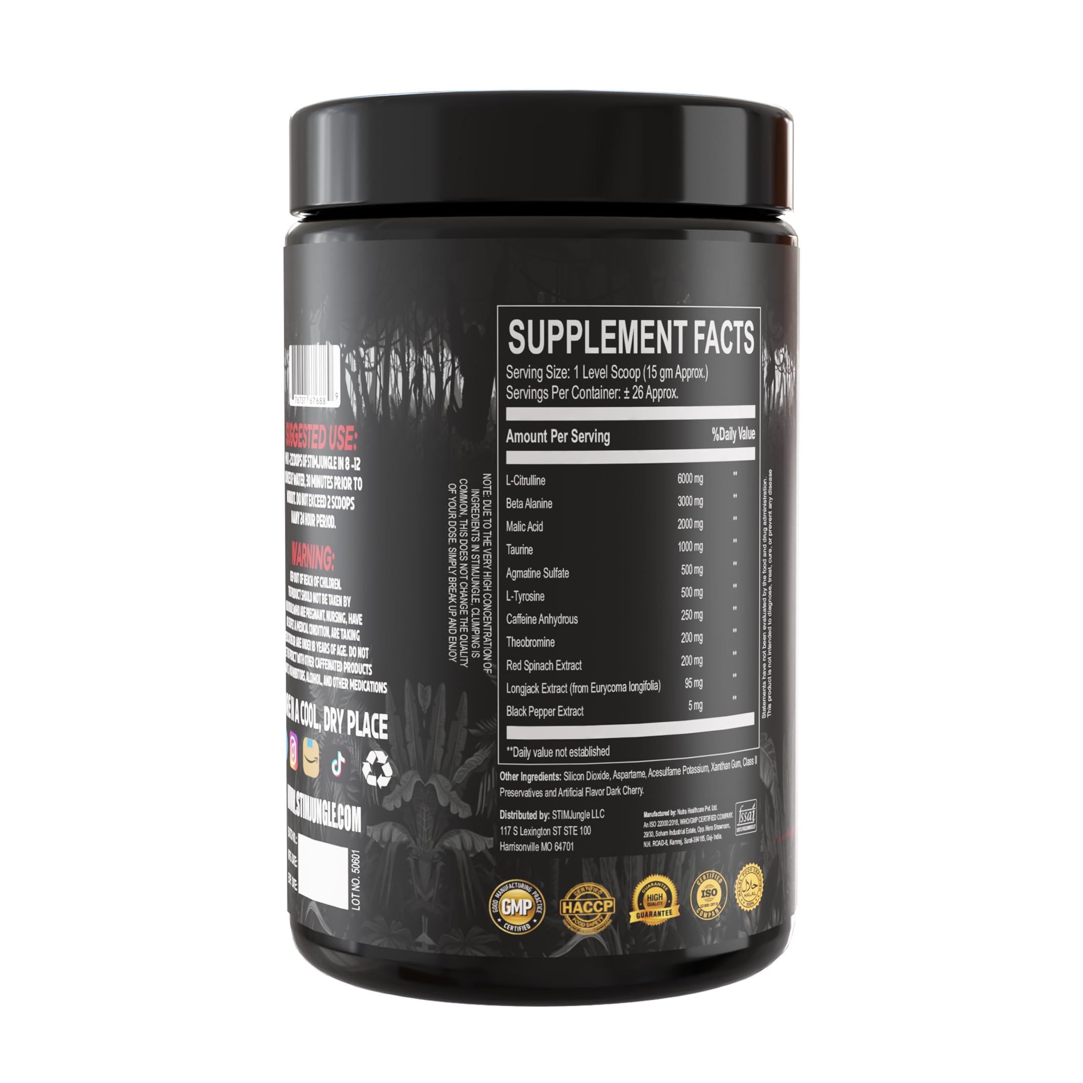 STIMJungle Essential Preworkout •Insane Energy •6G L-Citrulline •3G Beta Alanine STIMJungle Au supplements