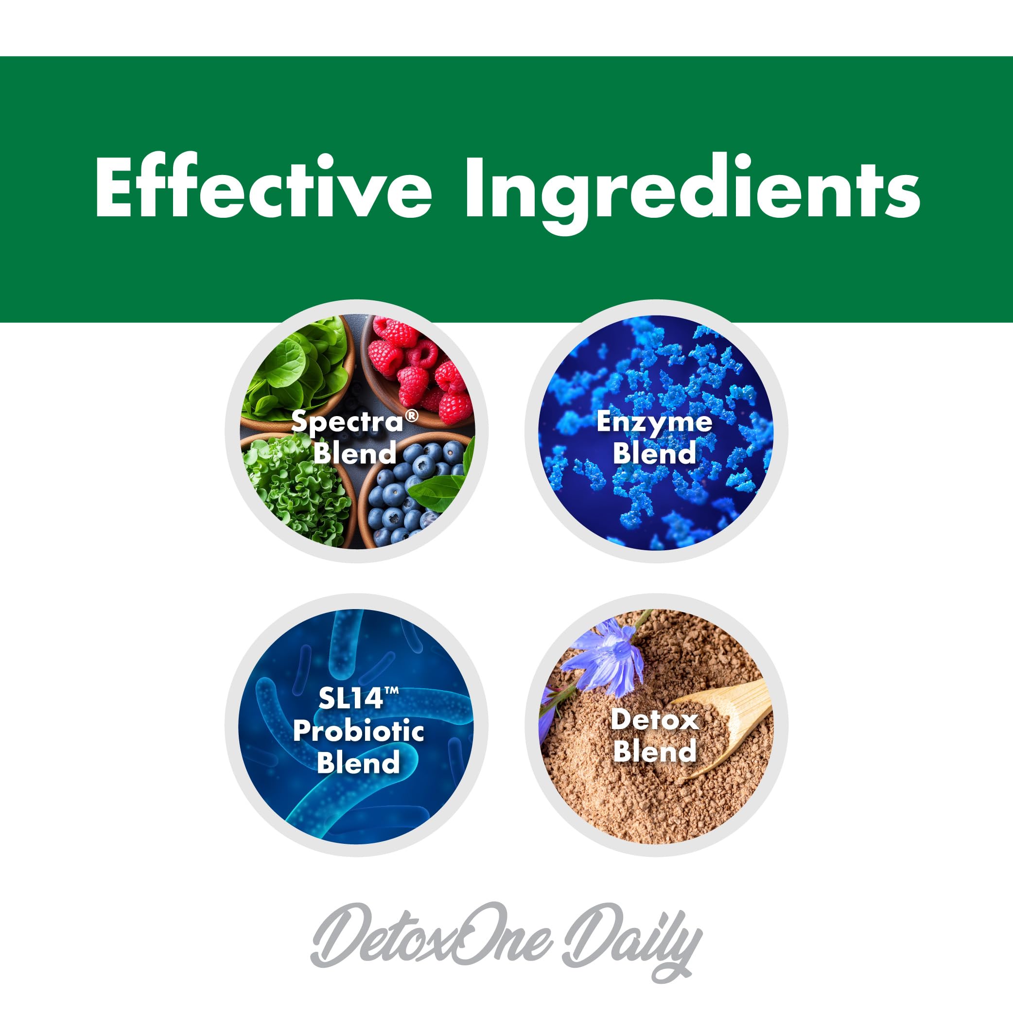 DetoxOne Daily Gut Health Powder* |  Supports Normal/Healthy Digestive Function*| Promotes Detoxification*| Boost Energy & Improves Nutrient Absorption*