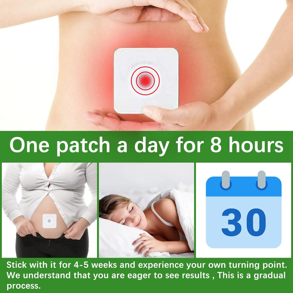 Mugwort Belly Patch,30Pcs Natural Wormwood Essence Pills and 30Pcs Belly Sticker, Moxa Hot BENJEN Au supplements