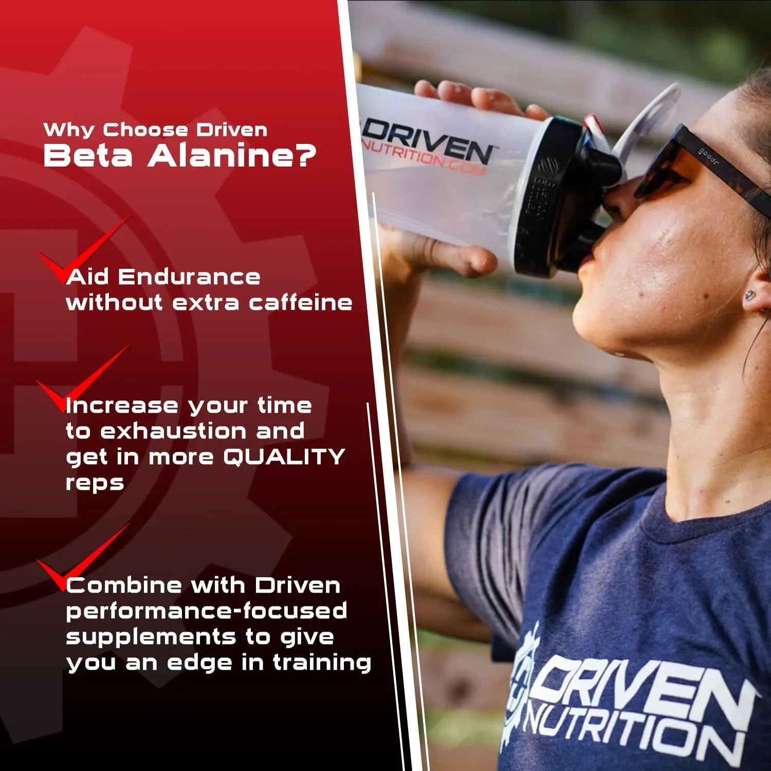 Driven Nutrition Beta Alanine, Unflavored - Preworkout Carnosine Booster for Physical Driven Nutrition Au supplements