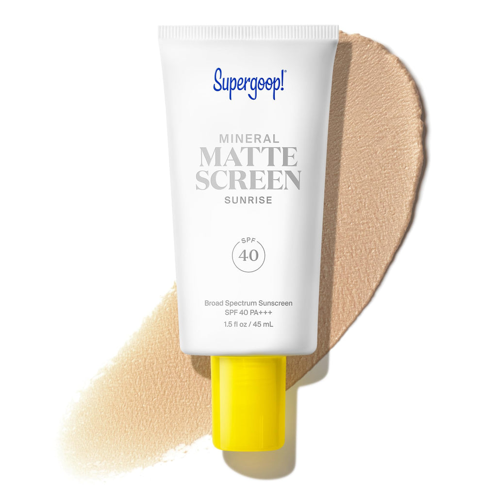 Supergoop! Mineral Mattescreen (SPF 40) - 45 mL - Mineral, Oil-Free Broad Spectrum Sunscreen - Smooths Skin’s Appearance