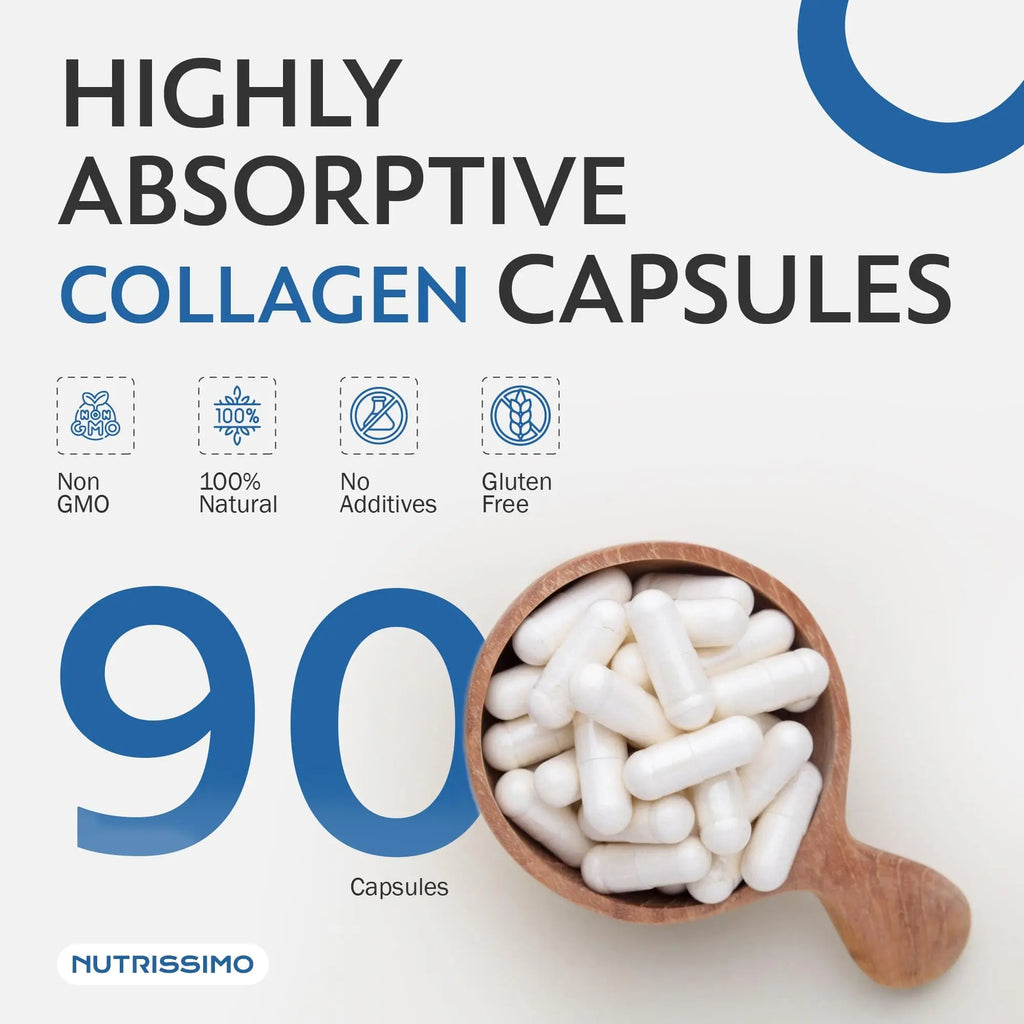 NUTRISSIMO Collagen + Hyaluronic Acid + Biotin + CoQ10 + Vitamins A, C (non-acidic), D and B12 + Zinc NUTRISSIMO Au supplements