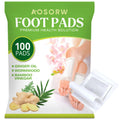 AOSORW 100 Pack Foot Pads, Ginger Oil Bamboo Charcoal Foot Pads, Foot Care Patch AOSORW Au supplements