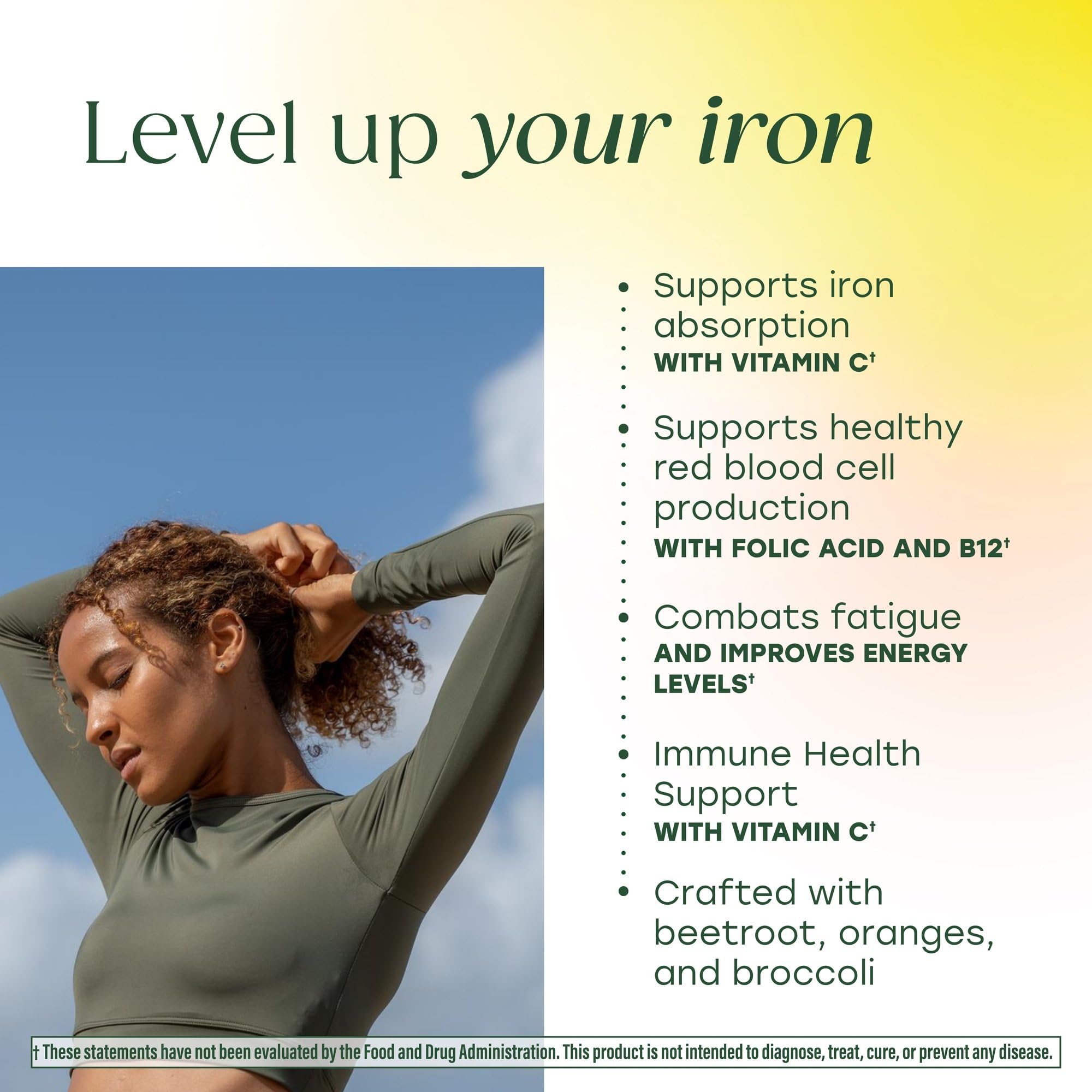 MegaFood Blood Builder Iron Supplement for Women & Men - Increase Iron Levels Without Side Effects - Combats Fatigue - Vitamin B12, Folic Acid & Vitamin C
