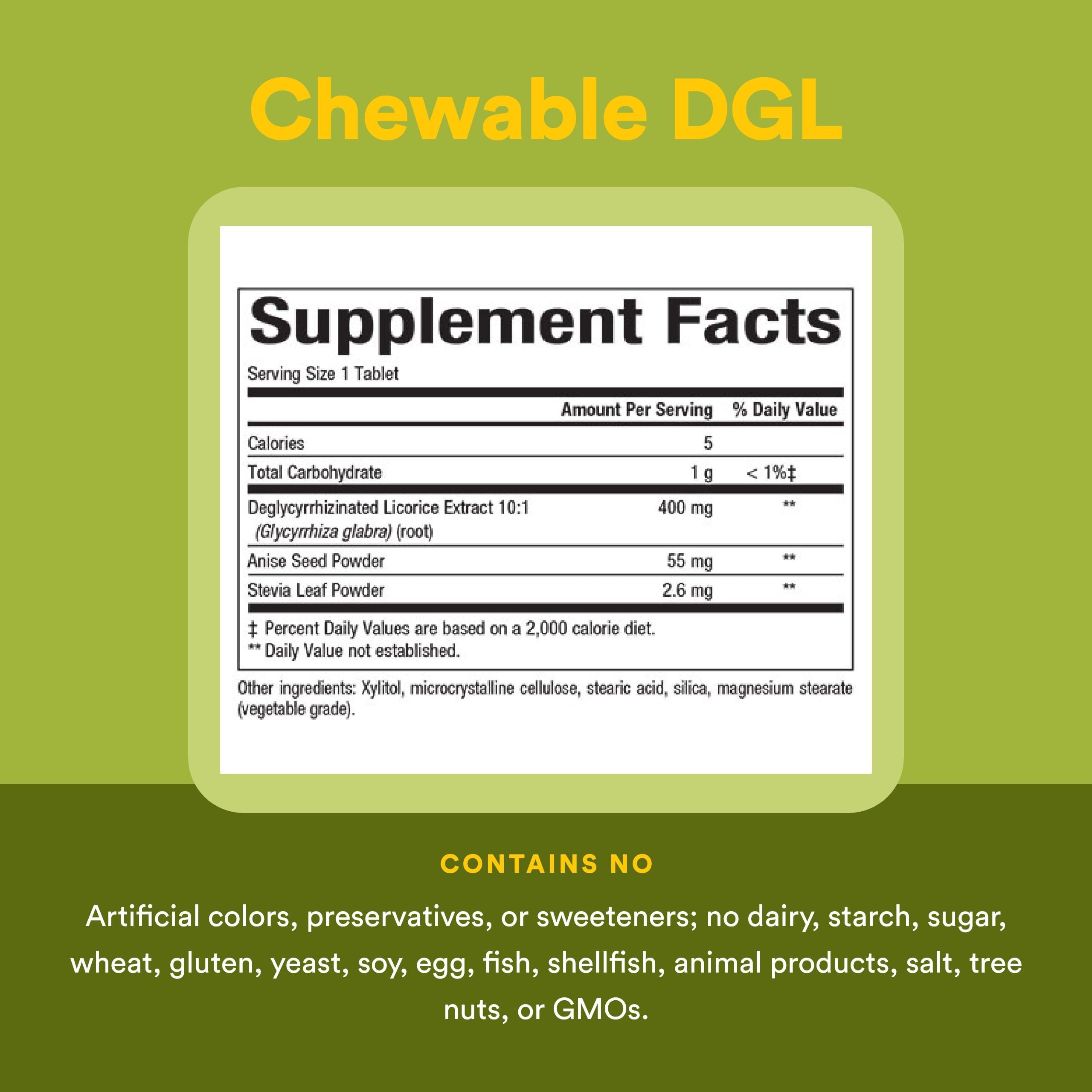 Natural Factors DGL Chewable - Digestive Support Supplement with Licorice Root Extract - Chewable Tablets Support Stomach Lining & Health - Non-GMO & Gluten-Free