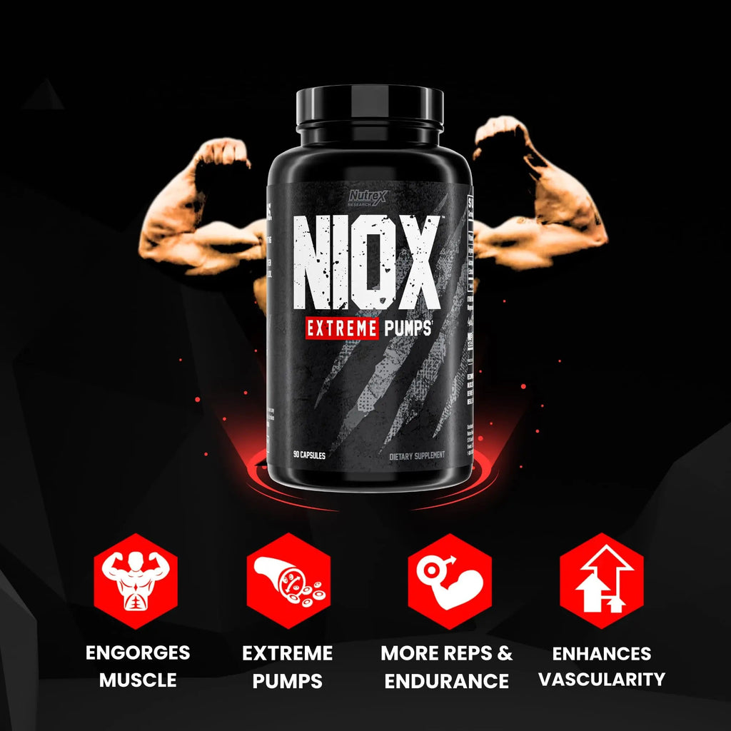 Nutrex Research NIOX Extreme Pumps - 180-Count Pre-Workout Pump Supplement Nutrex Research Au supplements
