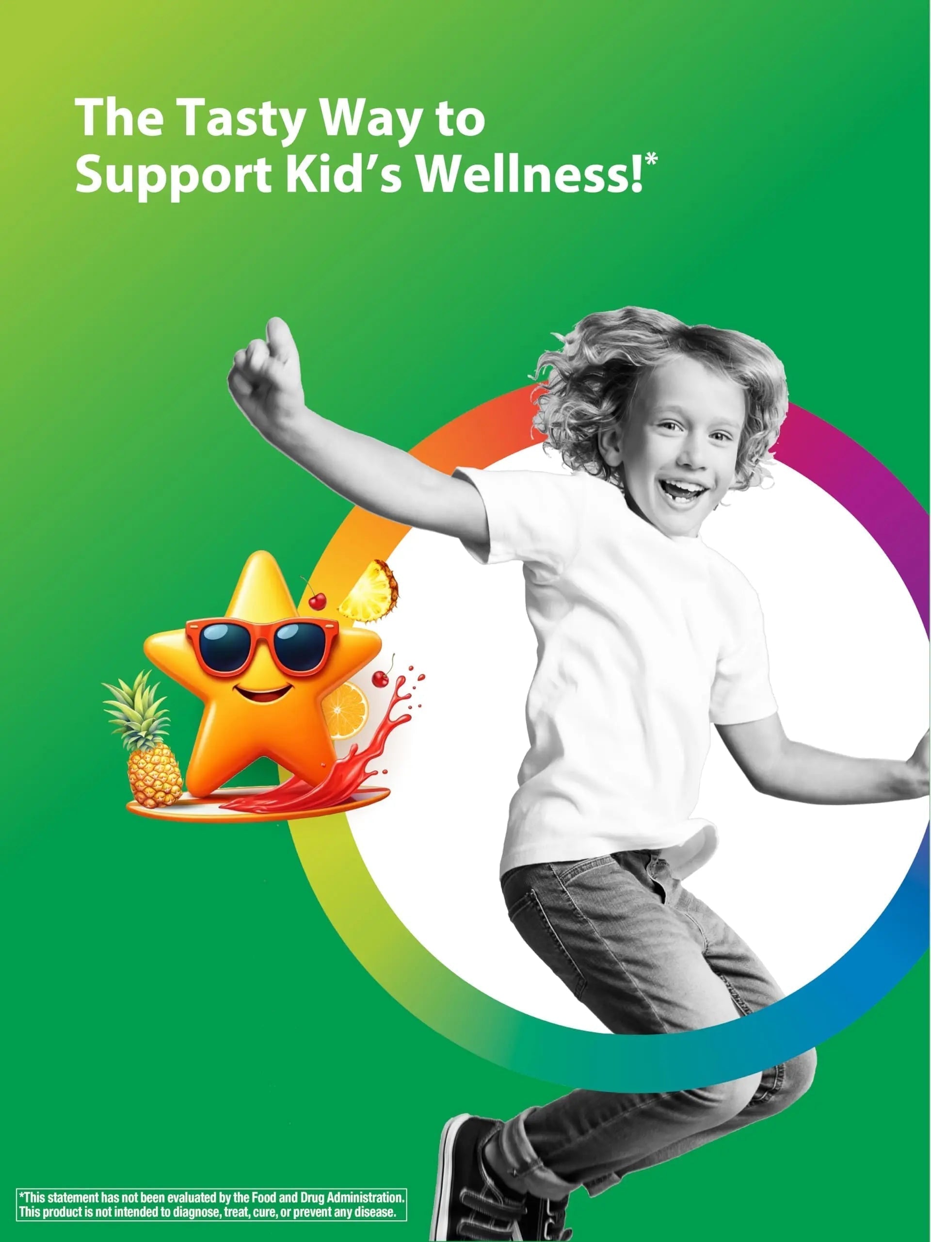 Rainbow Light Kids One + Multivitamin | 50 Chewable Tablets | with Iron & Tummy Friendly Probiotics | Fruit Punch Flavor | Real Food Nutrients Rainbow Light Au supplements