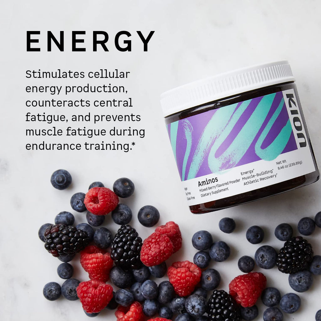 Kion Aminos Essential Amino Acids Powder - Amino Acid Nutritional Supplements, Aminos Powder, Essential Amino Energy No Caffeine, EAAs Amino Acids Powder
