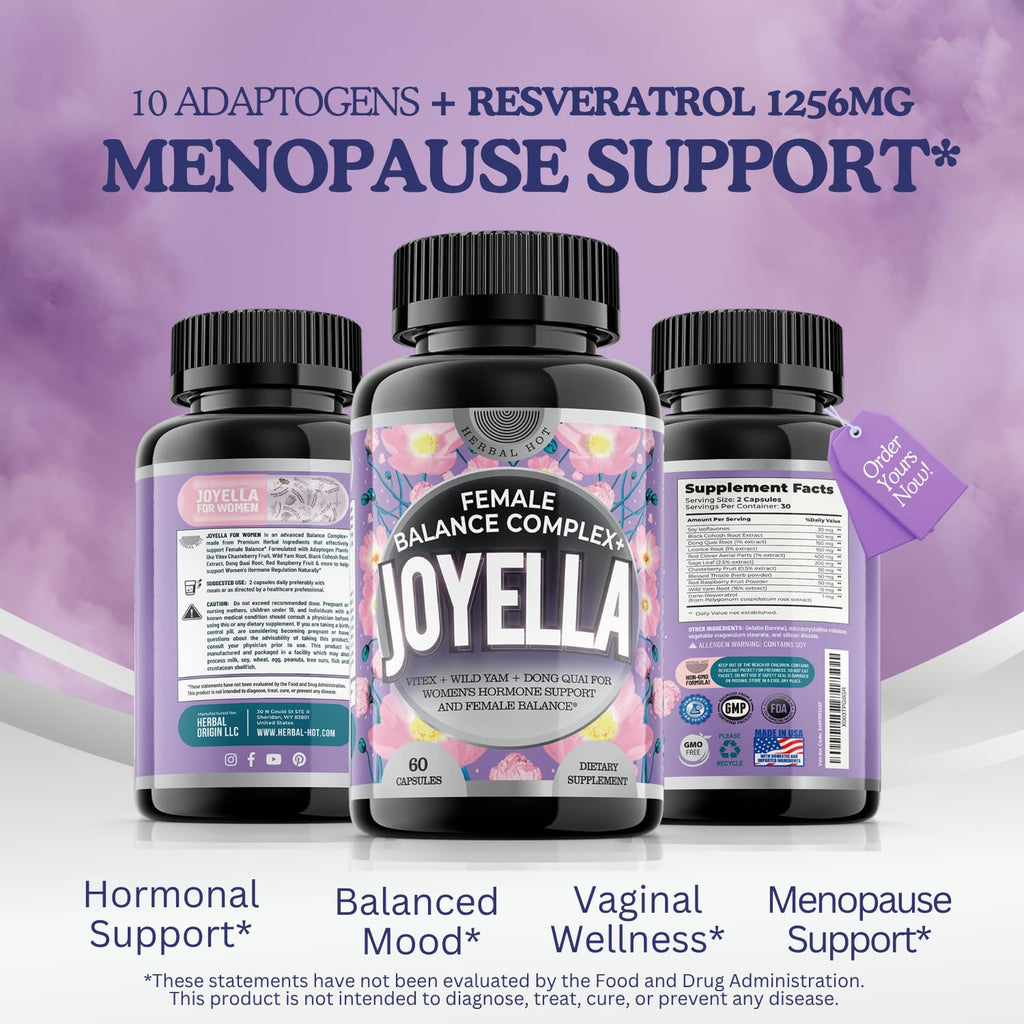 11-in-1 Hormonal Balance, Relief for Menopause Symptoms, Helps Reduce Hot Flashes, Night Sweats, and Mood Swings, Clinically Proven Ingredients, Natural PMS Support, Made in USA, 3rd Party-Tested HERBAL HOT Au supplements