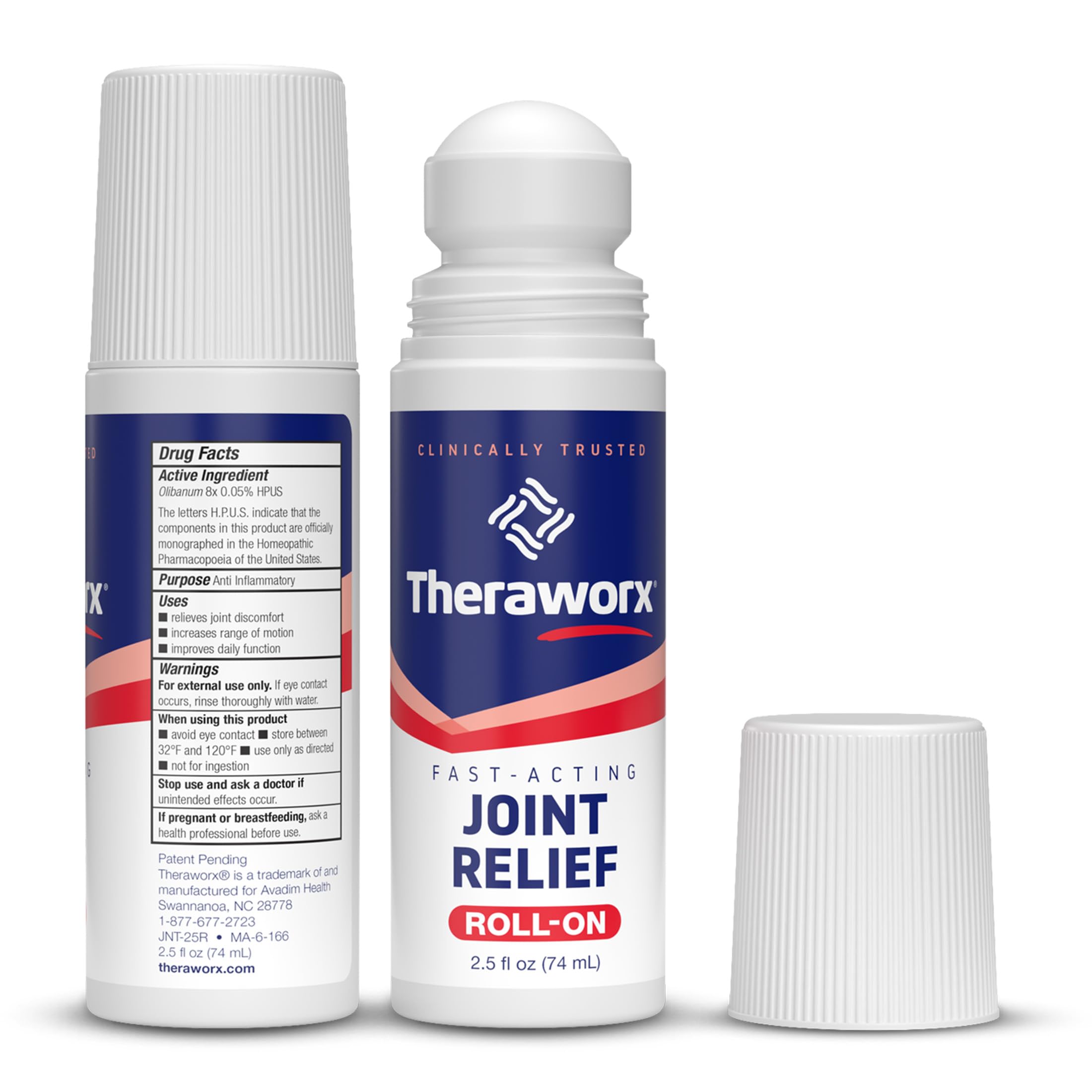 Theraworx Fast-Acting Joint Relief Roll-On Joint Discomfort & Inflammation Relief - 2.5 Oz - 2 Count Theraworx Au supplements