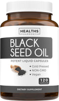 Black Seed Oil - 120 Softgel Capsules Skin Health (Non-GMO & Vegan) Cold-Pressed Nigella Sativa Producing Pure Black Cumin Seed Oil with Vitamin E