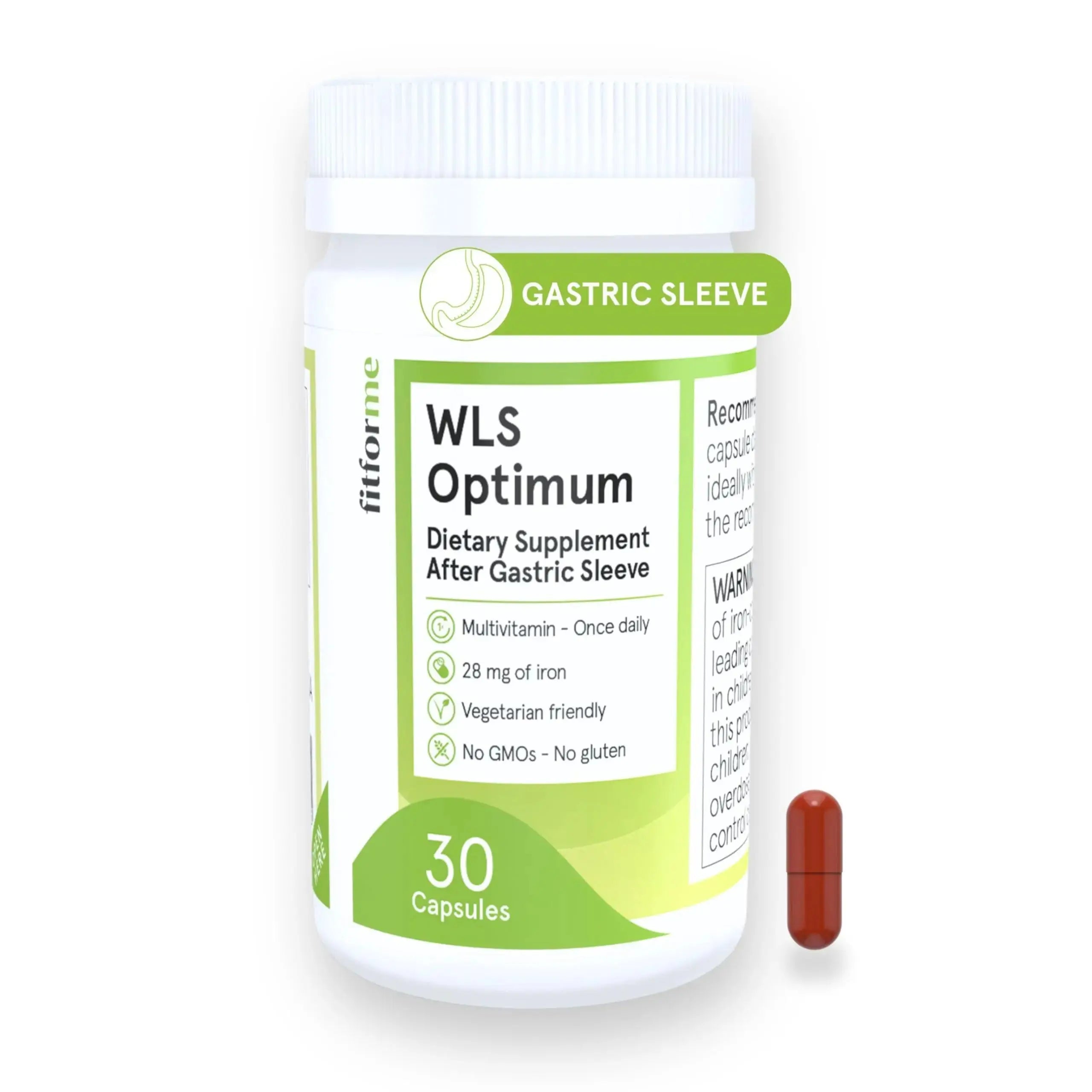 FitForMe Bariatric Multivitamin, Tailored for Gastric Sleeve Surgery – One-a-Day Capsule, 30-Day Supply, Easy-to-Swallow WLS Optimum Capsule FitForMe Au supplements