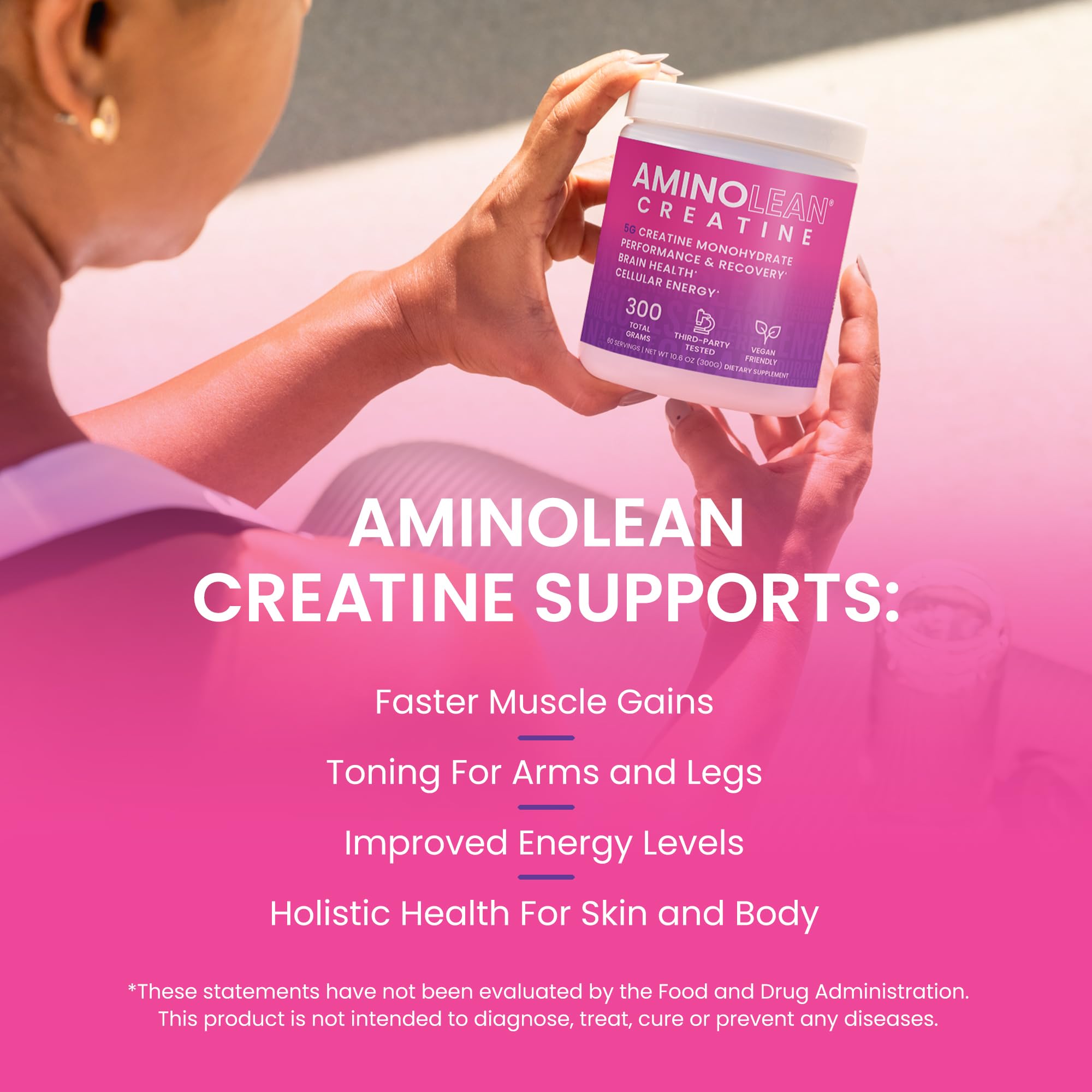 AminoLean Creatine for Women and Men, Pure Micronized Creatine Monohydrate Powder Supplement for Muscle Toning, Mood Support, Energy Boost, and Brain Health, 300g RSP NUTRITION Au supplements