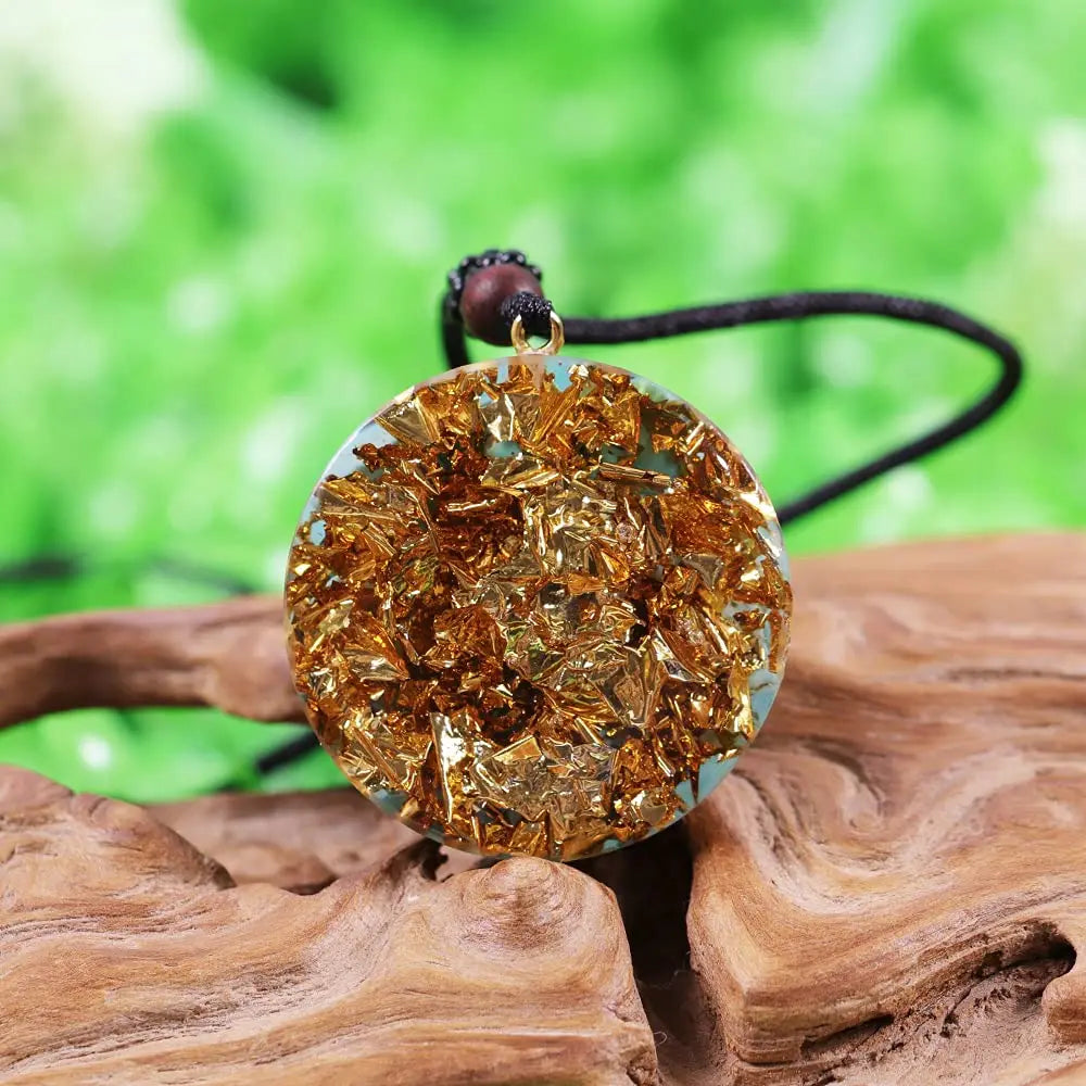Day Day Up Turquoise Orgonite Pendant Healing Crystal jewelry Orgone Yoga Necklace Reiki Spiritual Day Day Up Au supplements