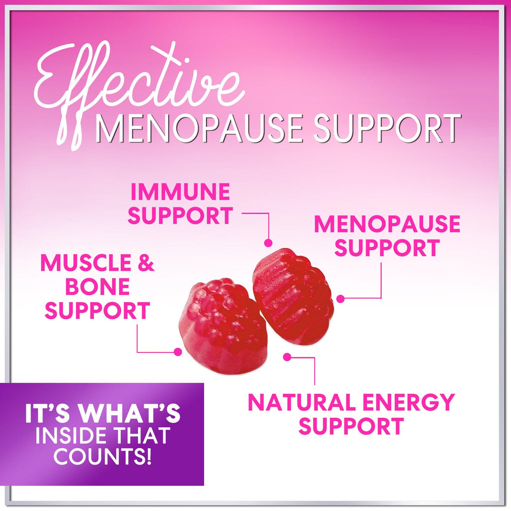 Menopause Supplements for Women - Complete Natural Mild Hot Flashes & Night Sweats Support, Multi Benefit Menopause Relief Gummy, Support for Balance & Energy, Gluten-Free & Non-GMO - 60 Gummies Hello Lovely! Au supplements
