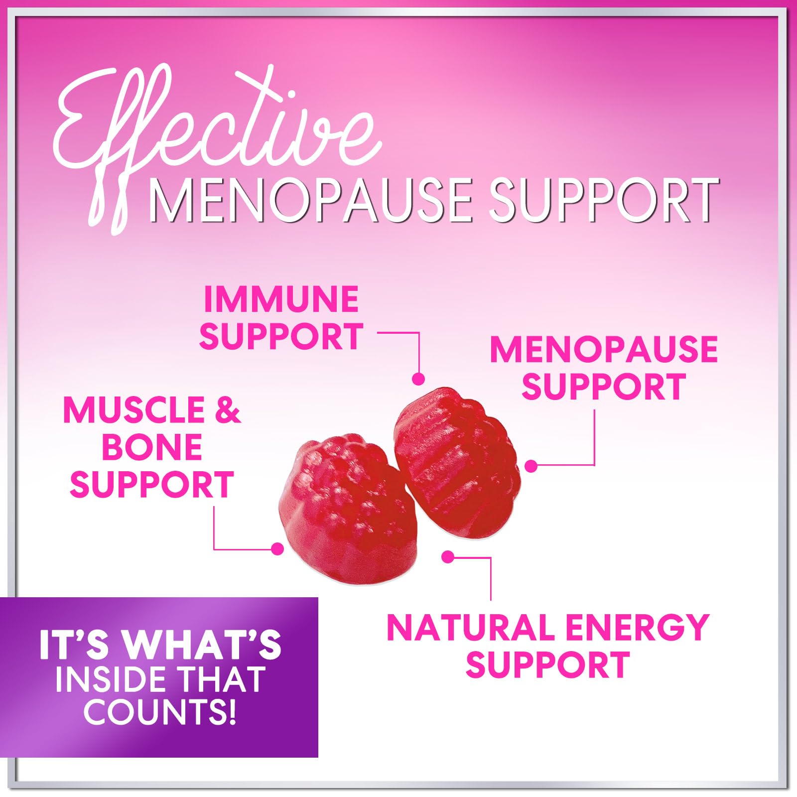 Menopause Supplements for Women - Complete Natural Mild Hot Flashes & Night Sweats Support, Multi Benefit Menopause Relief Gummy, Support for Balance & Energy, Gluten-Free & Non-GMO - 60 Gummies Hello Lovely! Au supplements
