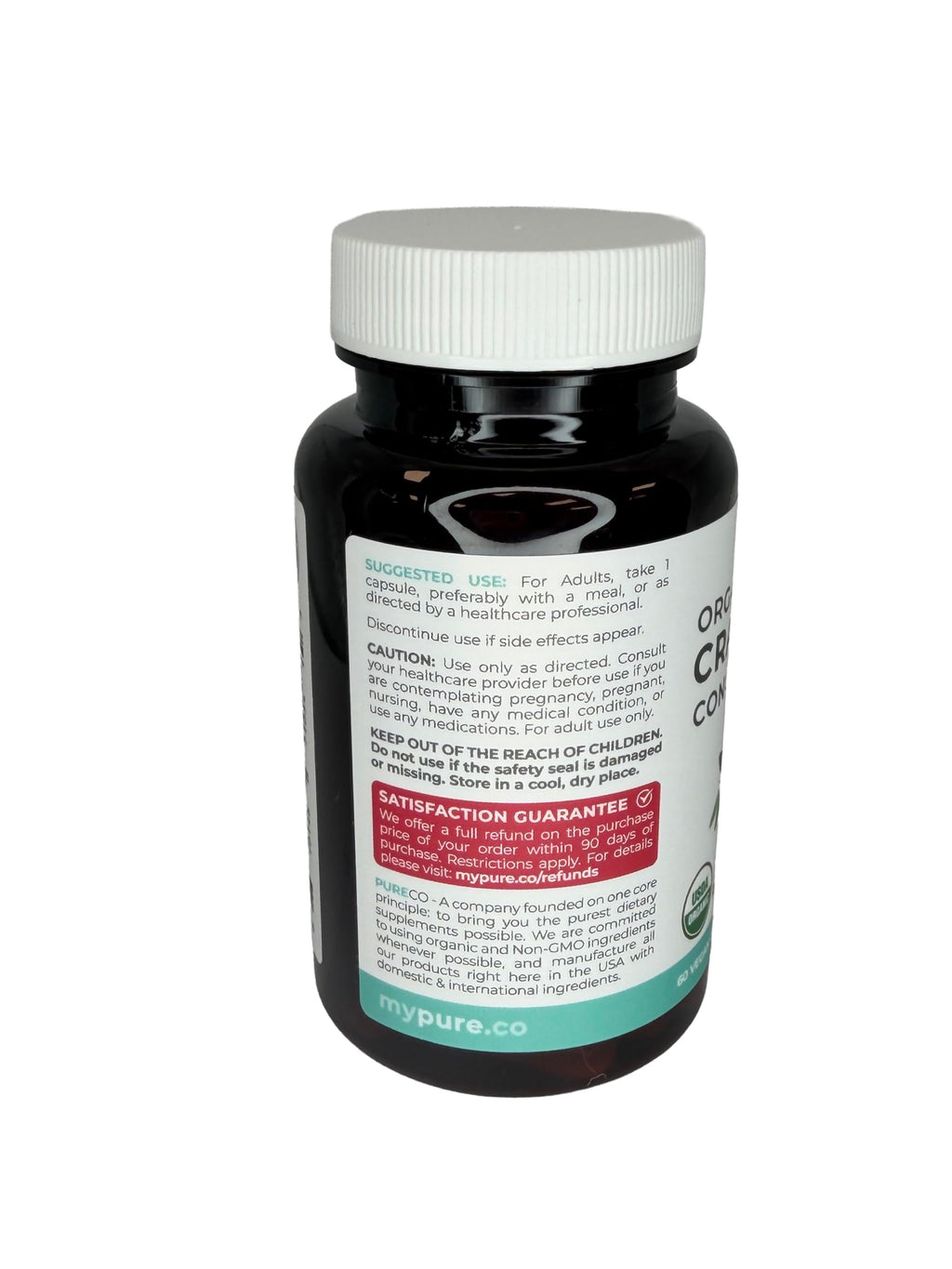 Organic Cranberry Pills - Vegan Supplement for Urinary Tract Health & Kidney Cleanse - Cranberry Pills for Women 500mg 50:1 Cranberry Concentrate Per Serving