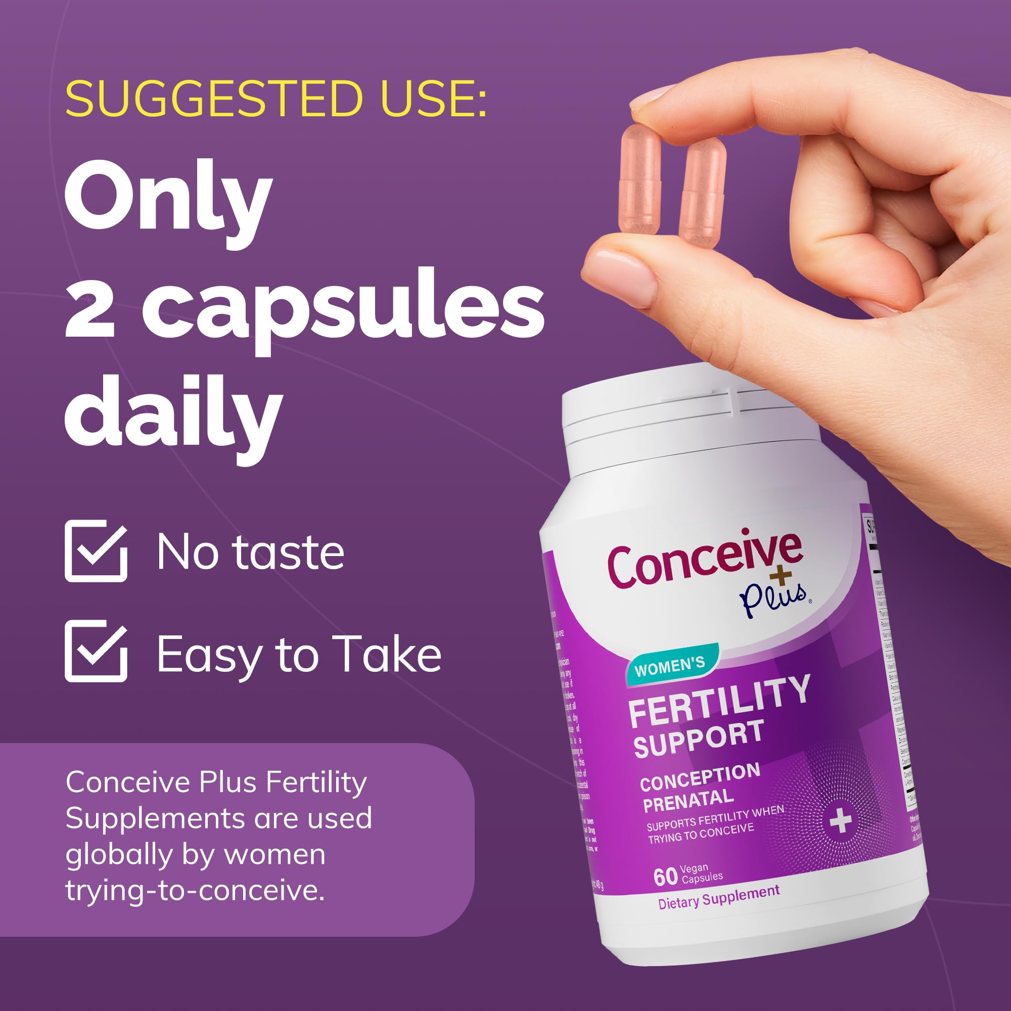 CONCEIVE PLUS Womens Fertility Support – Prenatal Multivitamin for Trying to Get Pregnant – Conception Blend, Hormonal Balance, Folate, Zinc, Thiamin, Riboflavin, Biotin – Non-GMO, Vegan – 30 Days CONCEIVE PLUS Au supplements