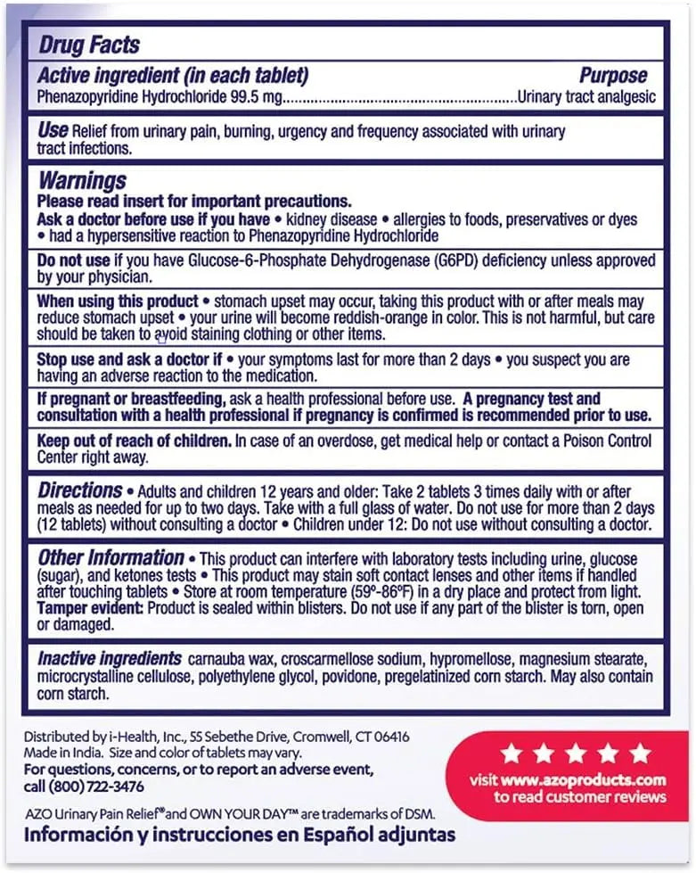 AZO Urinary Pain Relief Maximum Strength (24 Count) Fast Relief of UTI Pain, Burning & Urgency Yeast Plus AZO Au supplements