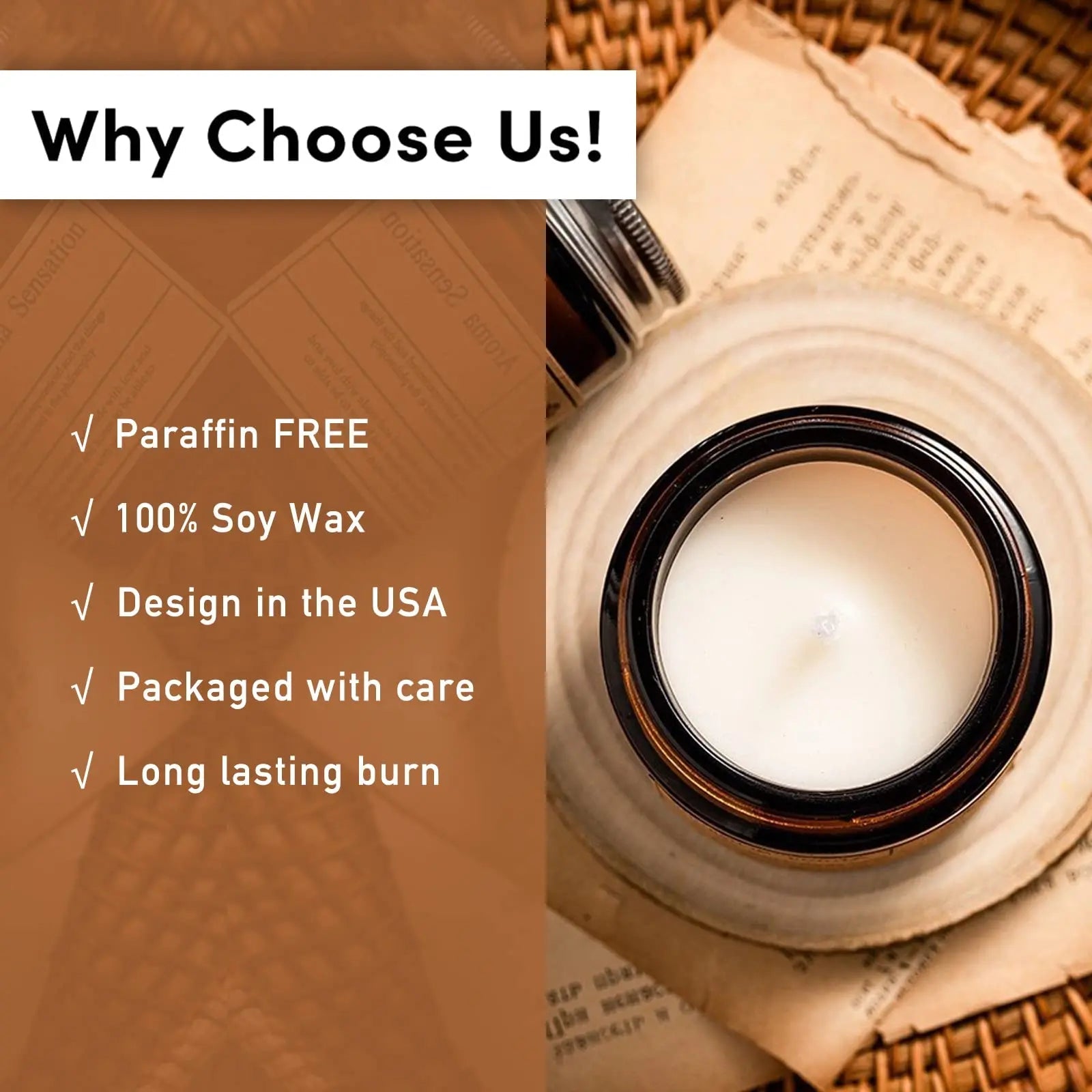 Annye White Tea Scented Candles, Organic Soy Candle for Home Scented, Hand-Poured Jar Candle Annye Au supplements