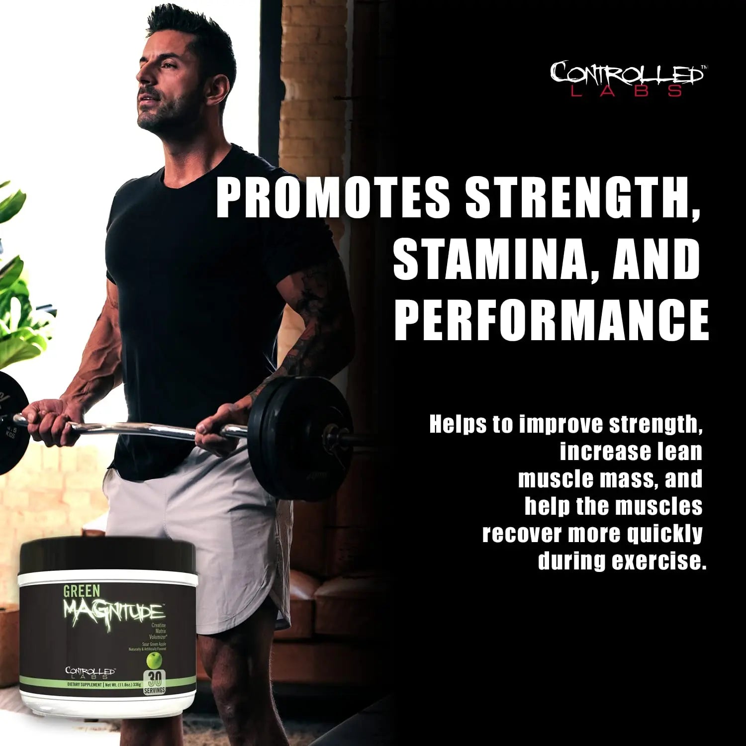 CONTROLLED LABS Green Magnitude Supplement, Synergistic Creatine Formula Powder CONTROLLED LABS Au supplements