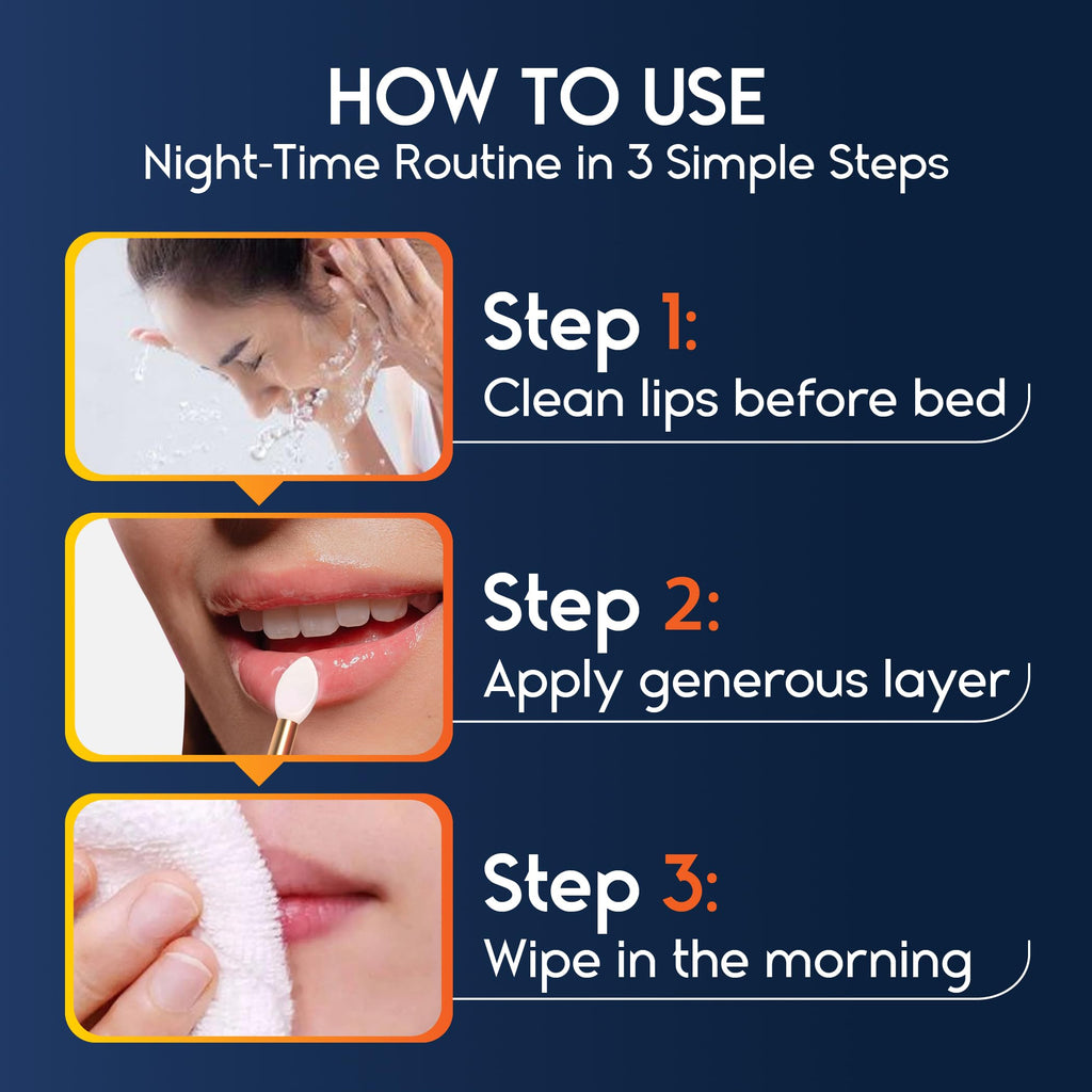 Lip Mask Overnight with Hyaluronic Acid & Collagen, Lip Sleeping Mask for Dry Cracked Lips