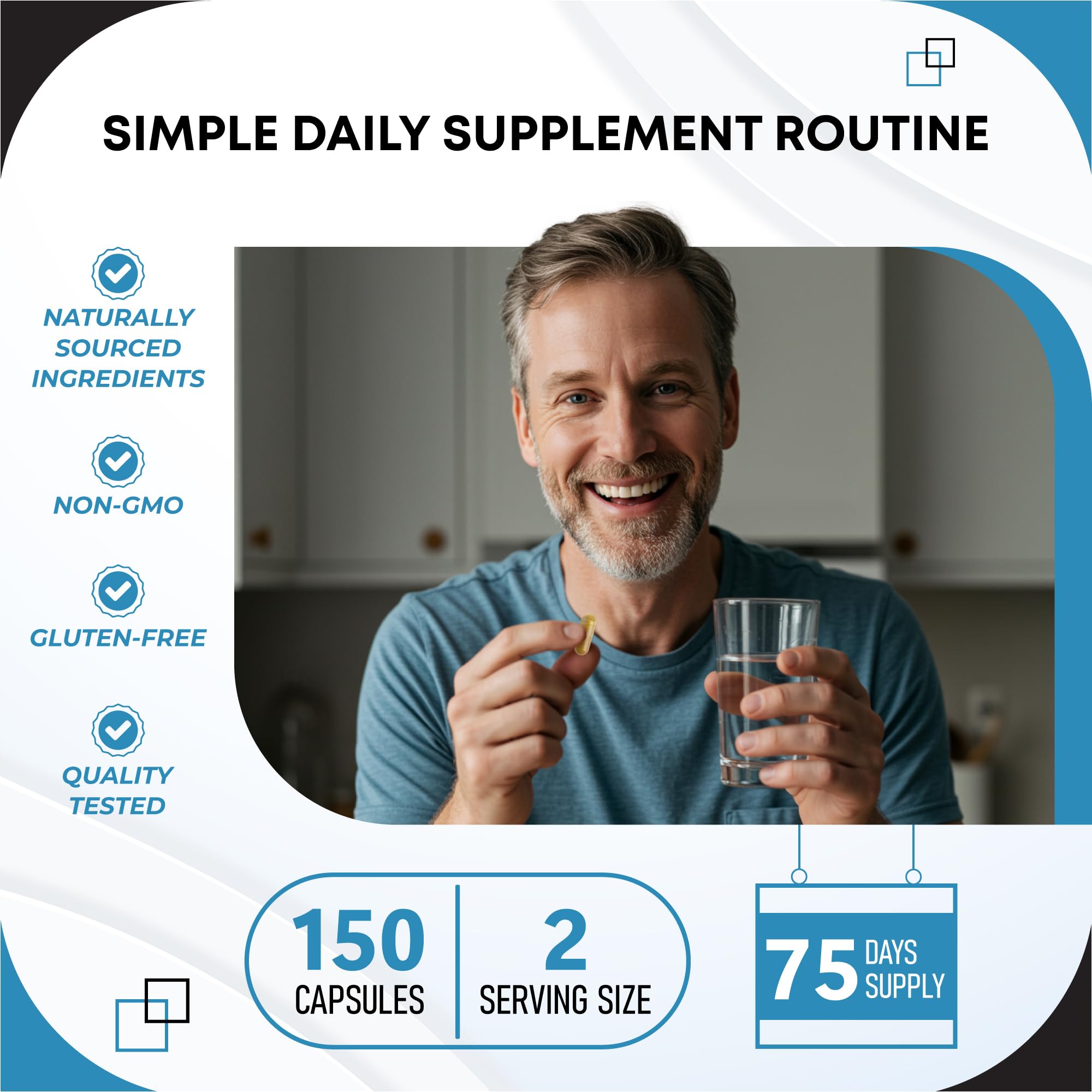 GUDOMET CORTISOL Wellness Magnesium Ashwagandha L-Theanine Phosphatidylserine Rhodiola Rosea Passionflower Lavender Chamomile -150 Capsules GUDOMET Au supplements