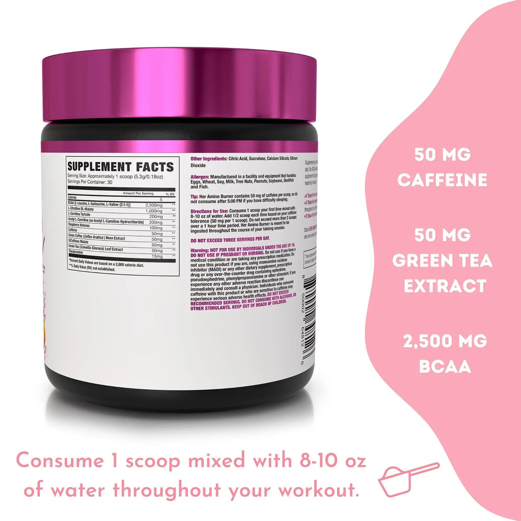 NLA for Her Pre/Intra Workout Stack (Includes Her Thermogenic Amino Georgia Peach NLA for Her Au supplements