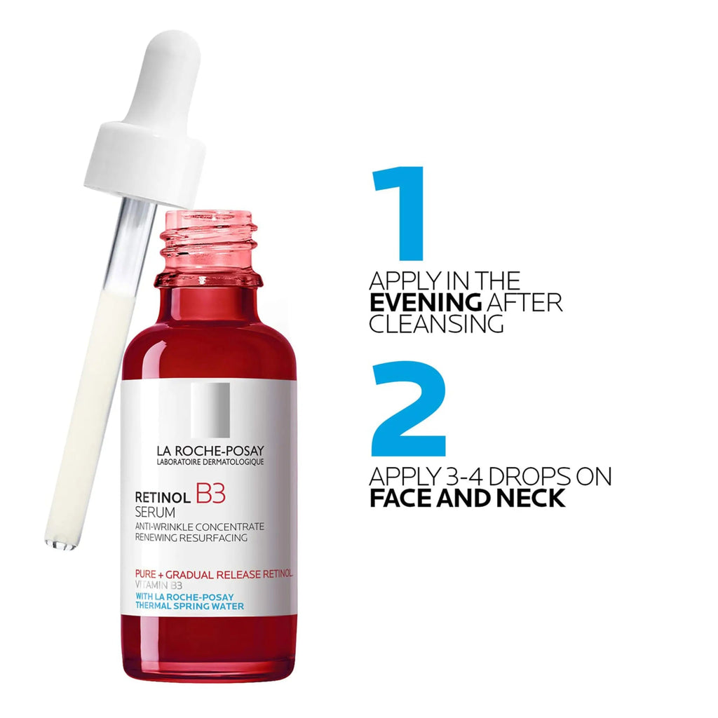 La Roche-Posay Pure Retinol Face Serum with Vitamin B3, Anti Aging Face Serum for Lines, La Roche-Posay Au supplements
