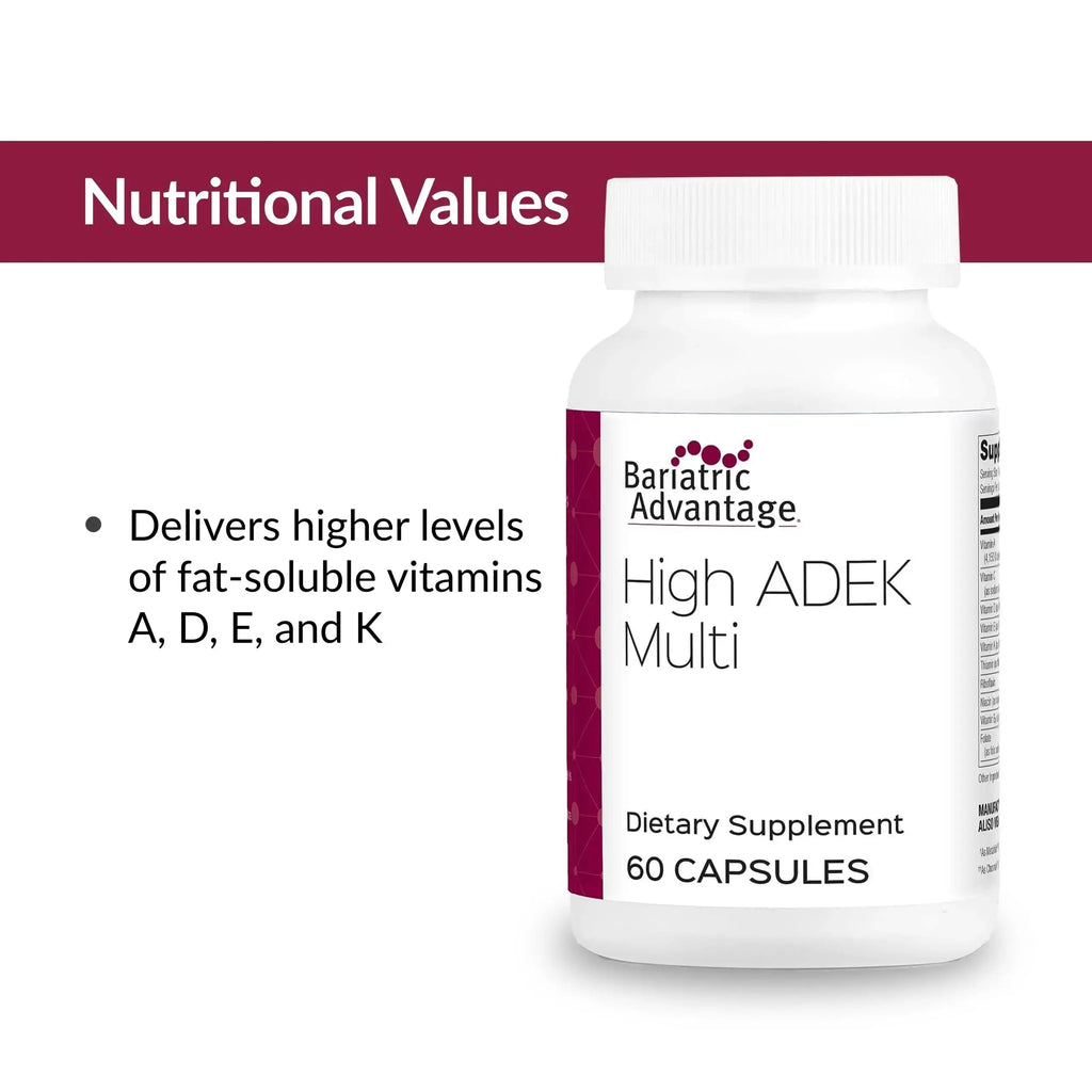 Bariatric Advantage High ADEK Multi - for Bariatric Surgery Patients - Multivitamin with Vitamins A, D, E, K & Trace Minerals Bariatric Advantage Au supplements