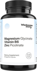 Zinc Picolinate, Magnesium Glycinate Supplements with P5P Vitamin B6 | Magnesium and Zinc Vitamin | Reproductive & Fertility Health, Hormone Balance, Immune System Support | 30 Day Supply Wholesome Story Au supplements