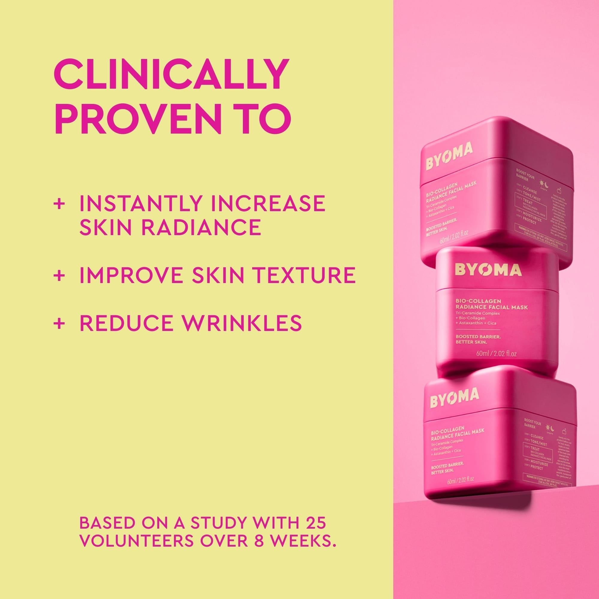 BYOMA Bio-Collagen Radiance Facial Mask - Transformative Liquid Sheet Mask for Glass Skin - Instant radiance, Visibly Improved Elasticity