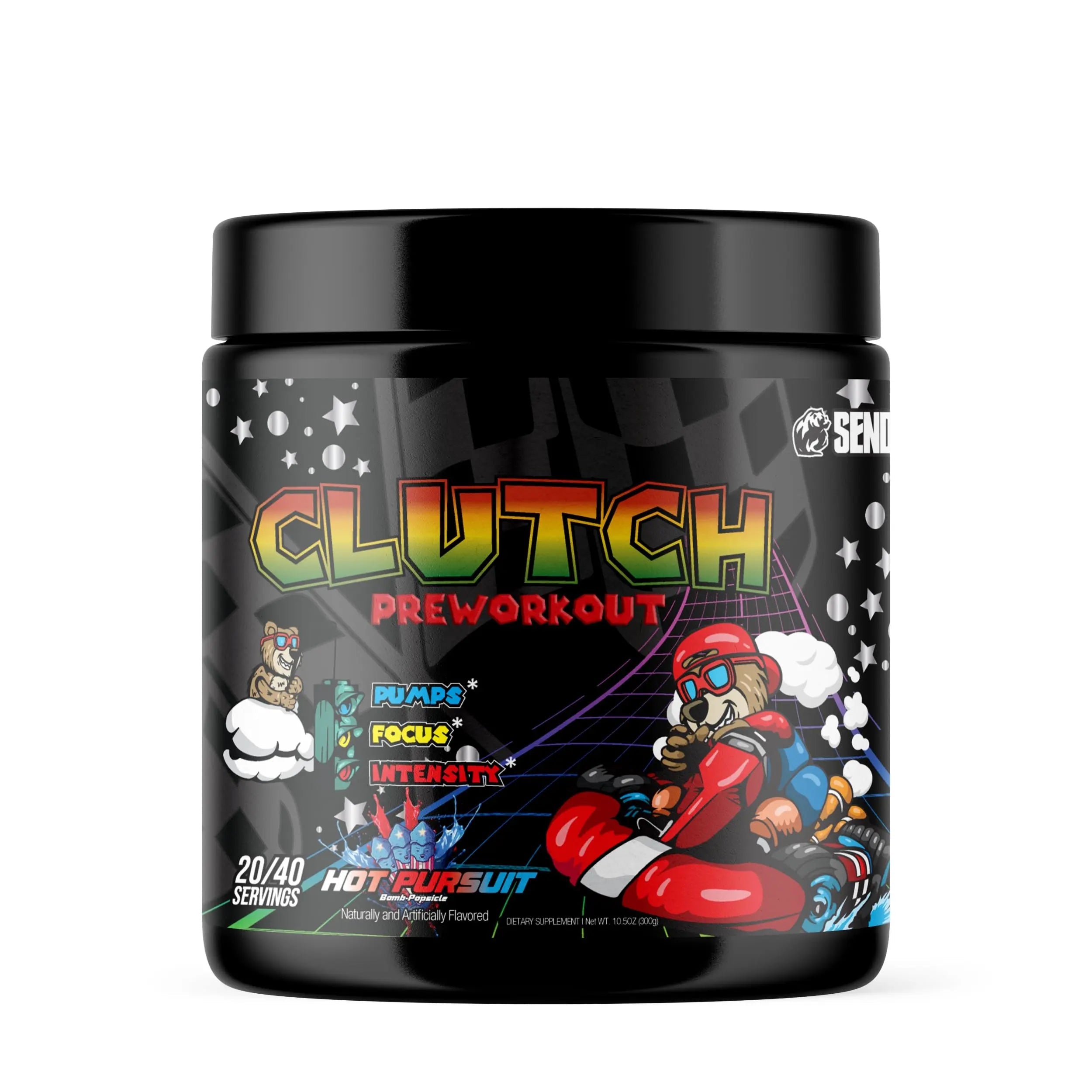 Sender Brand Clutch Hot Pursuit - High-Stim Pre-Workout Powerhouse with Beta Alanine Sender Au supplements