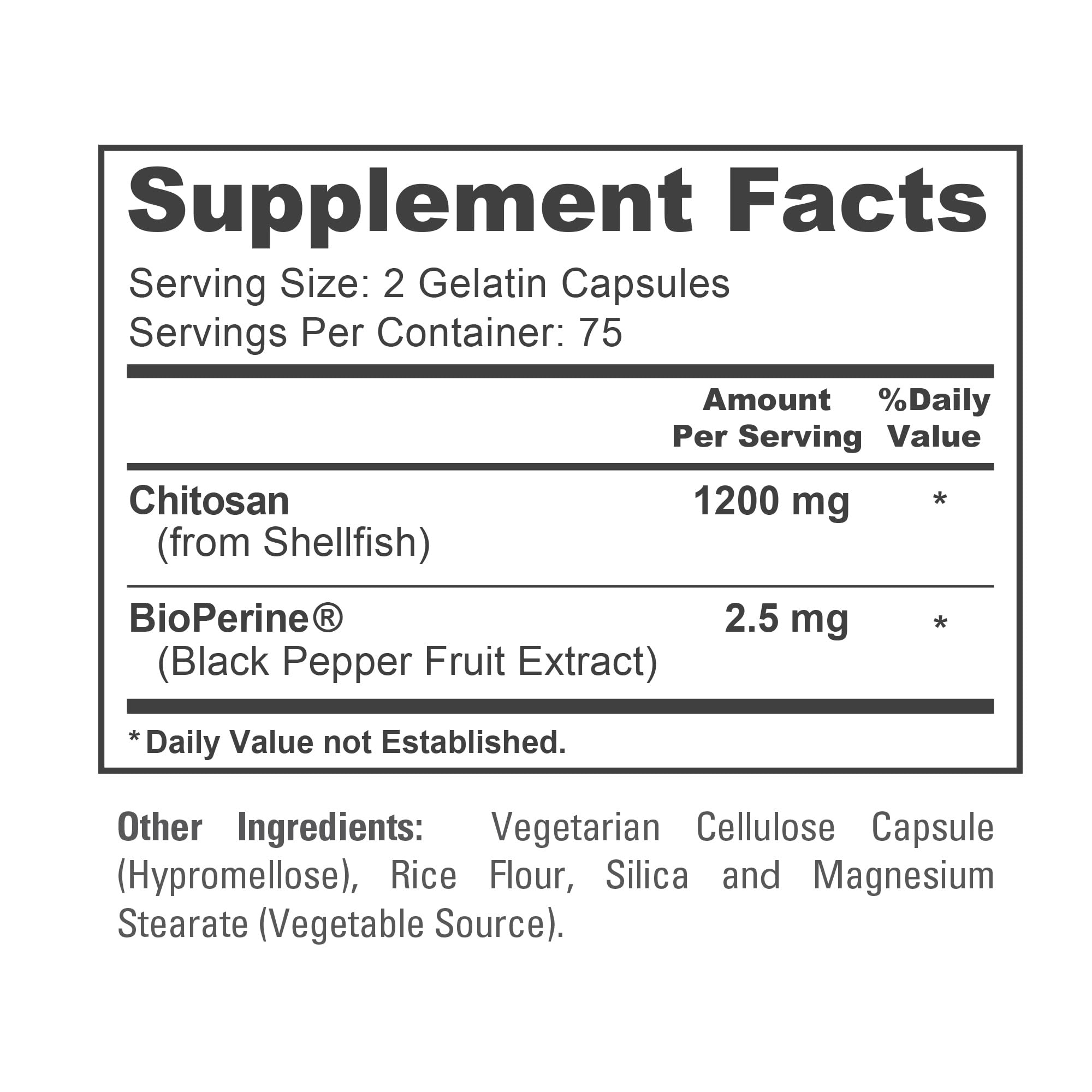 NusaPure Chitosan 1200mg 150 Caps (Non-GMO & Soyfree) with Bioperine NusaPure Au supplements