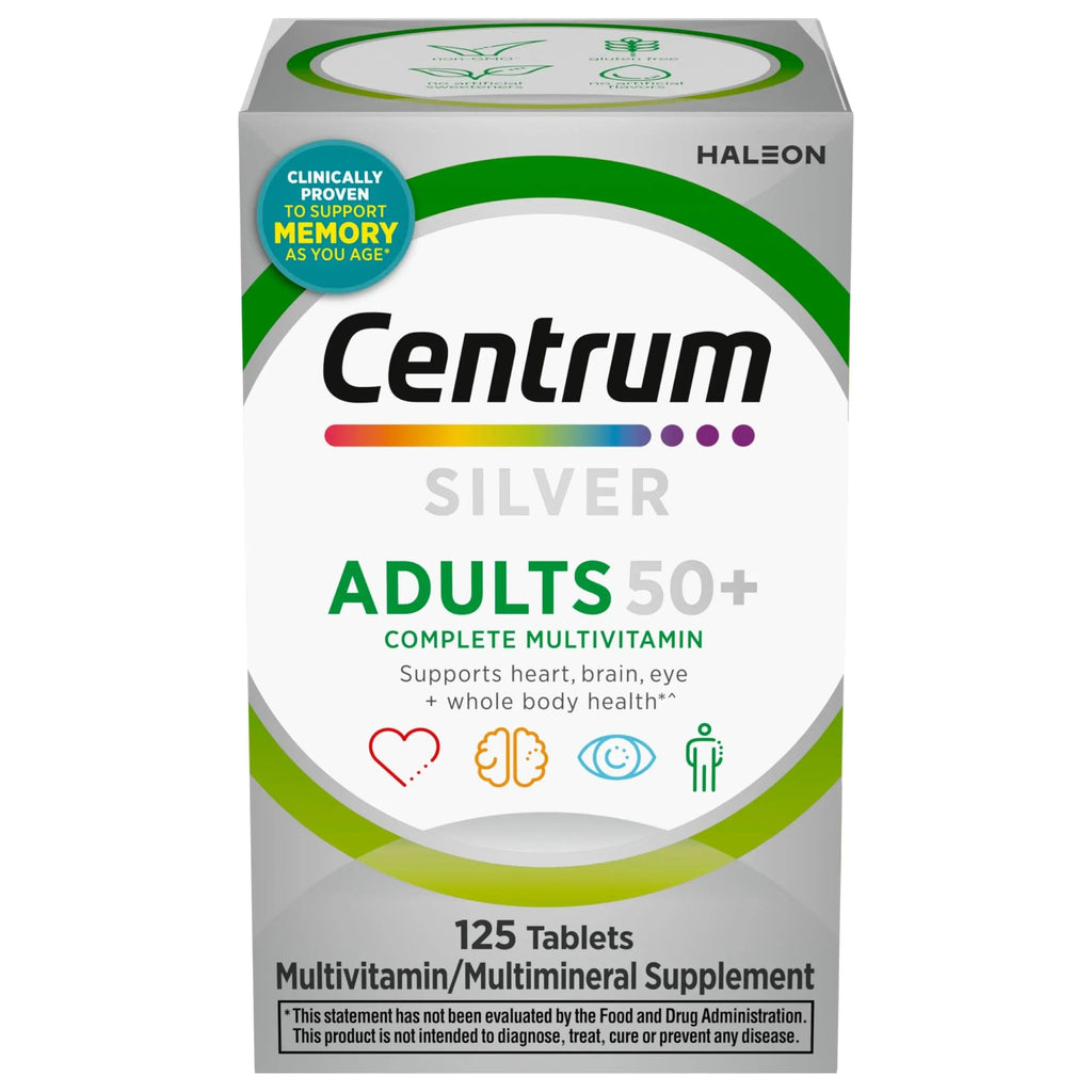 Centrum Silver Multivitamin for Adults 50 Plus, Multivitamin/Multimineral Supplement, Vitamin D3, B-Vitamins, Gluten Free Centrum Au supplements